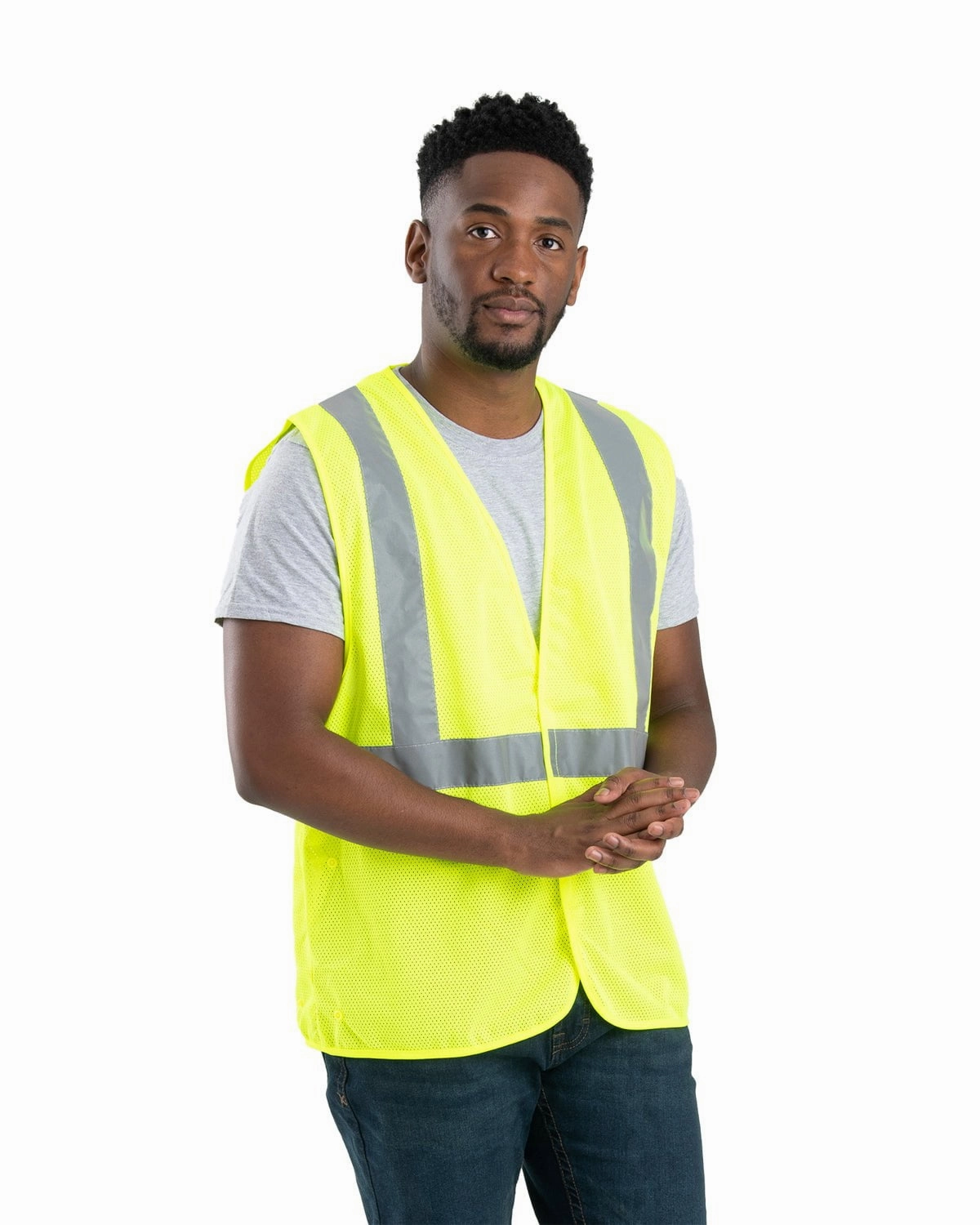 Insulated Design Berne Mens Hi Vis Class 2 Economy Mesh Yellow 100% Polyester Vest