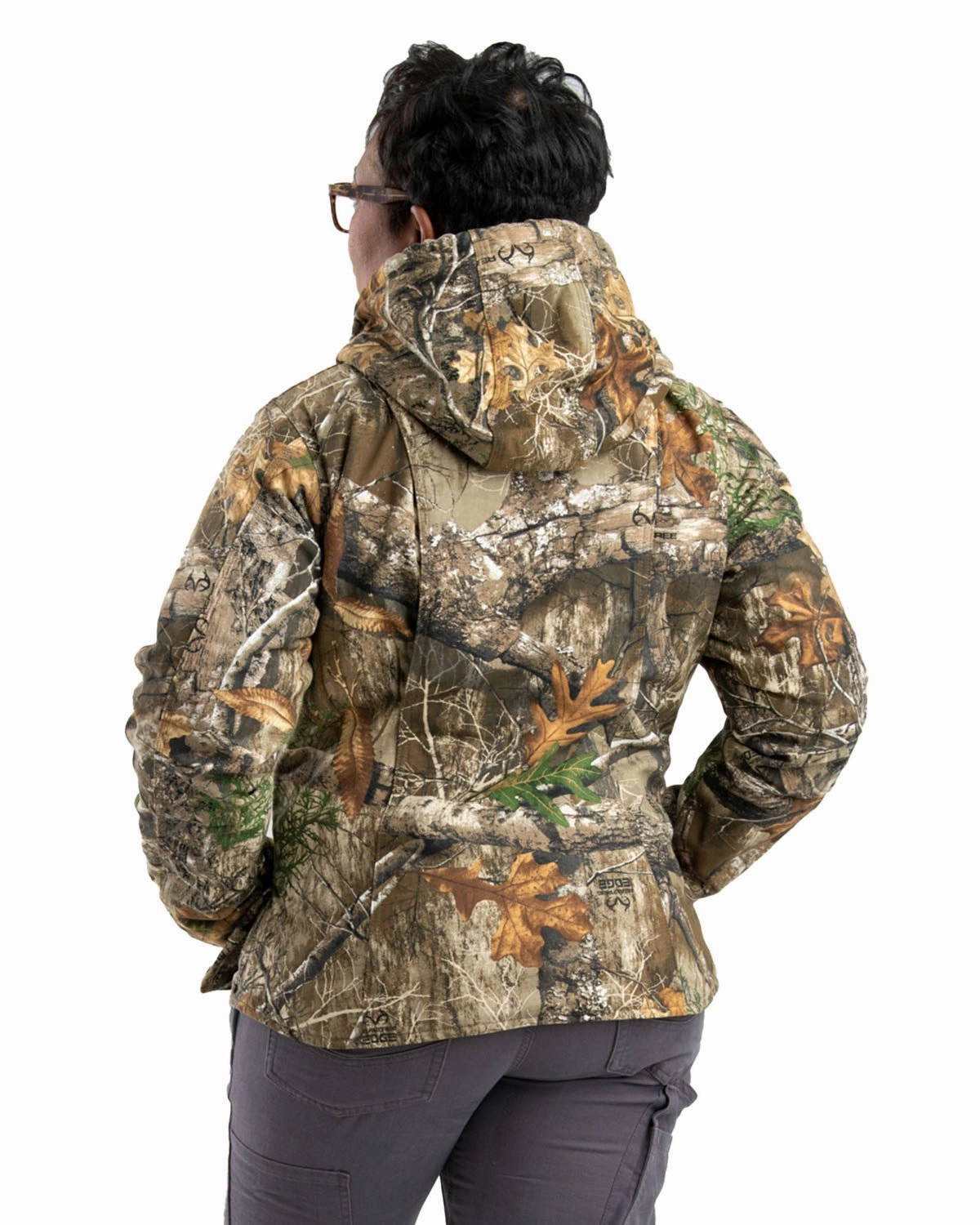 Berne Realtree Edge 100% Cotton Ladies Hooded Coat Sherpa Eco Nice Relaxed Fit Structure