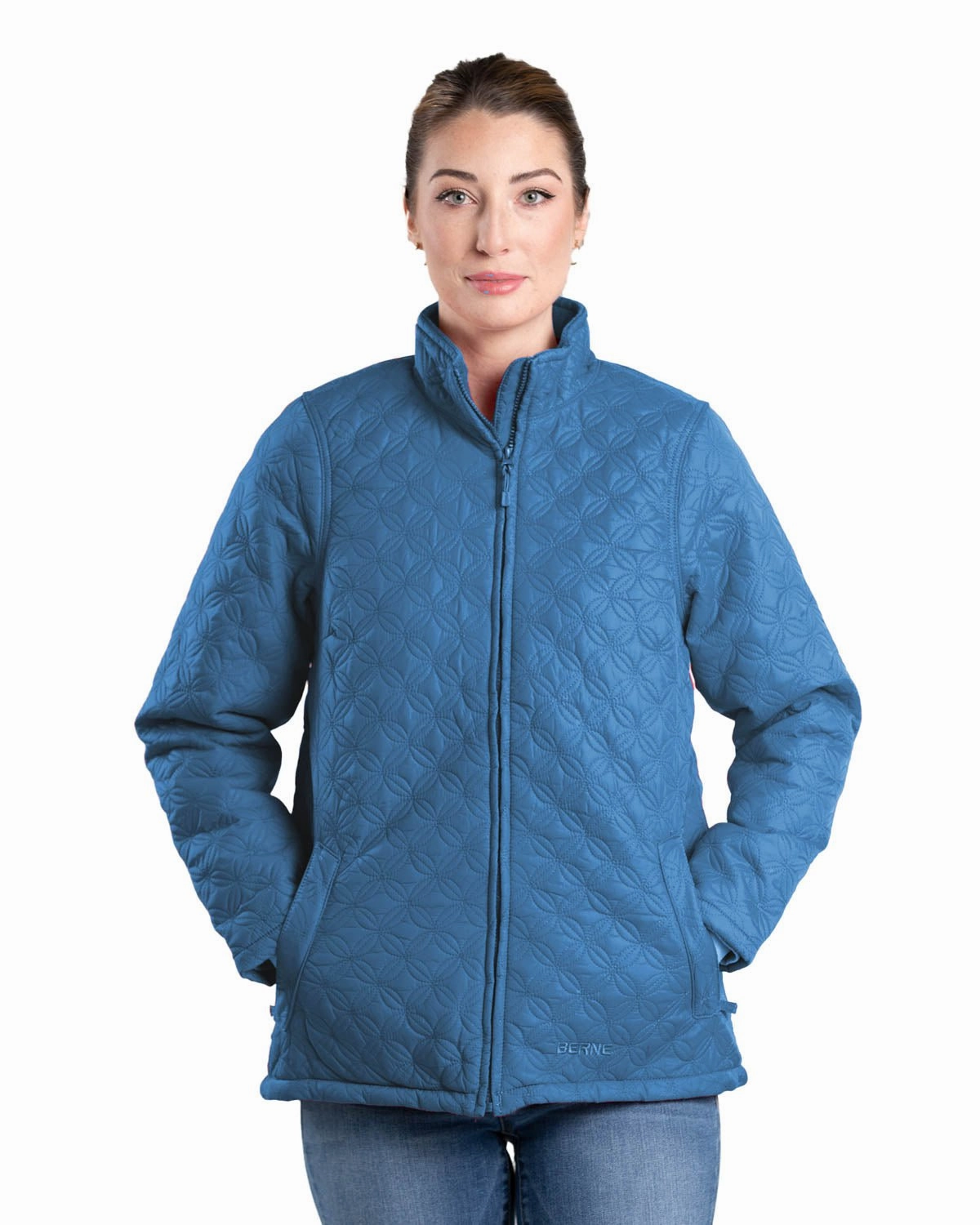 Shawl Lapel MeshLinedVents Berne Riptide Nylon Ladies Trek Jacket
