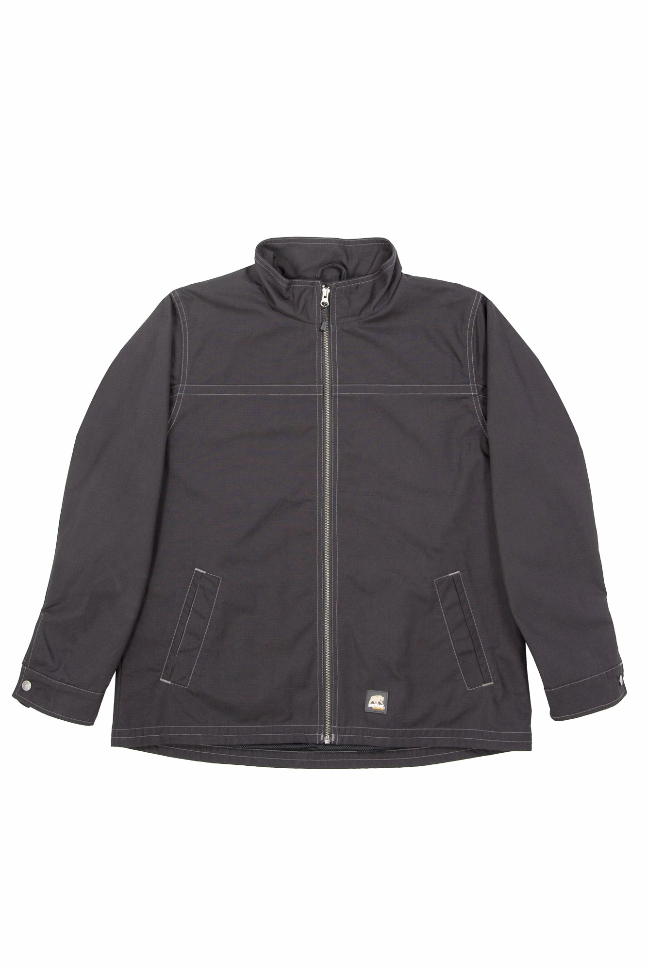 Non Irritating Tags TapedZippers Berne Slate Cotton Blend Ladies Lightweight Ripstop Jacket