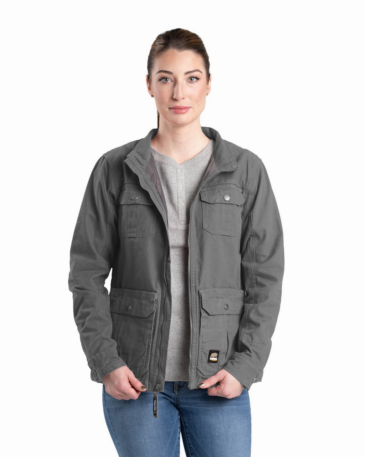 AbrasionResistant Surface Berne Titanium 100% Cotton Ladies Sierra One One Jacket
