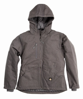 Berne Titanium Cotton Blend Ladies Modern Heathered Jacket Wrinkle Free Exterior