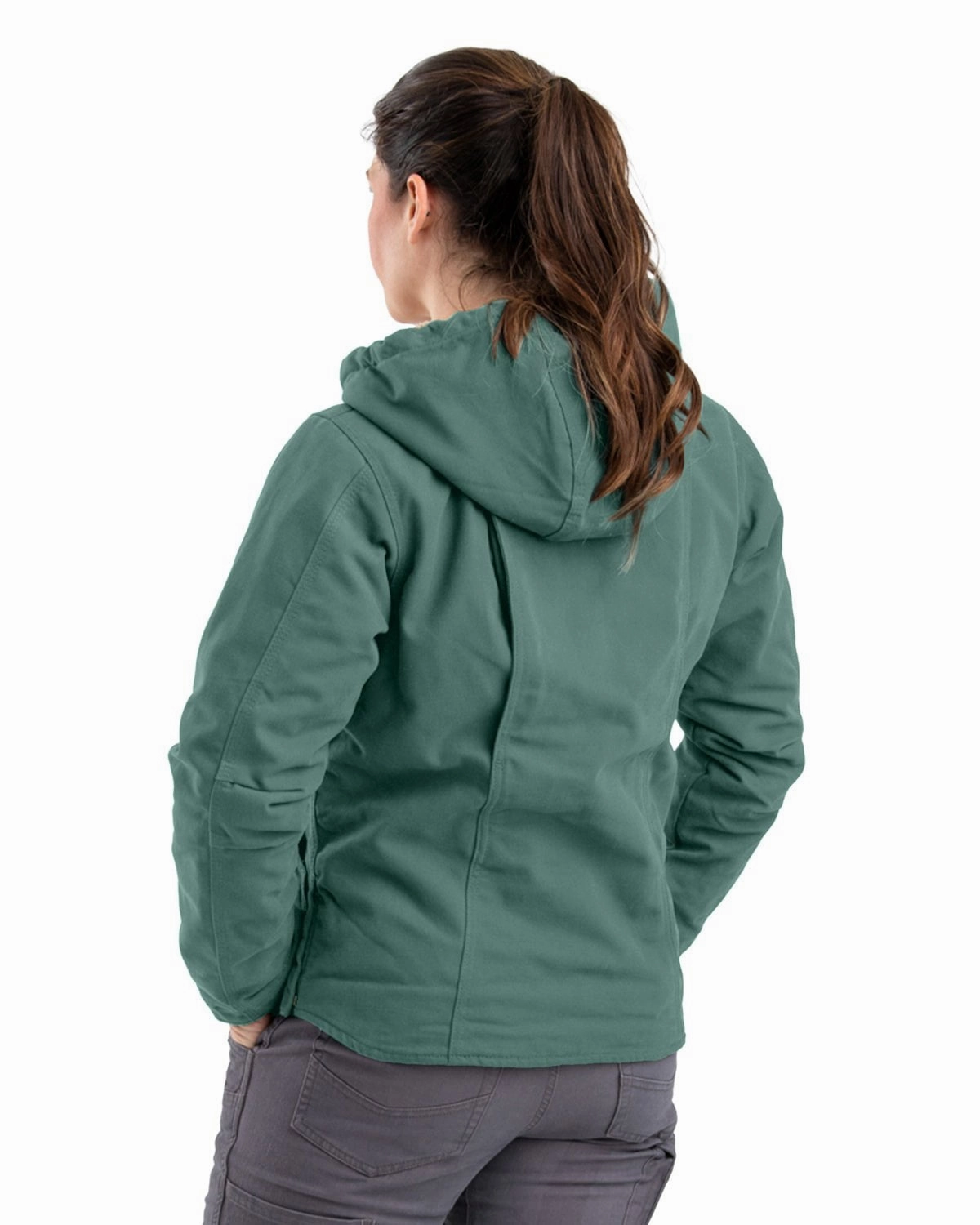 NonIrritatingLining Odor Control Fibers Berne Womens Sherpa-Lined Softstone Duck Eucalyptus 100% Cotton Hoodie