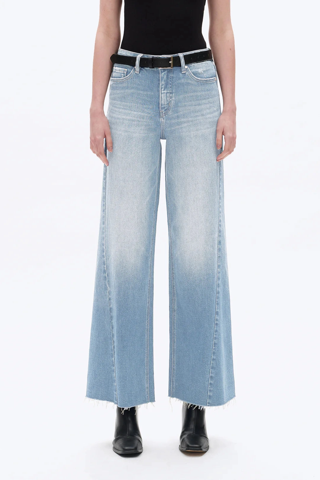 Beth High Rise Wide Leg Denim Jeans AllDayCompression Eco Dye Process