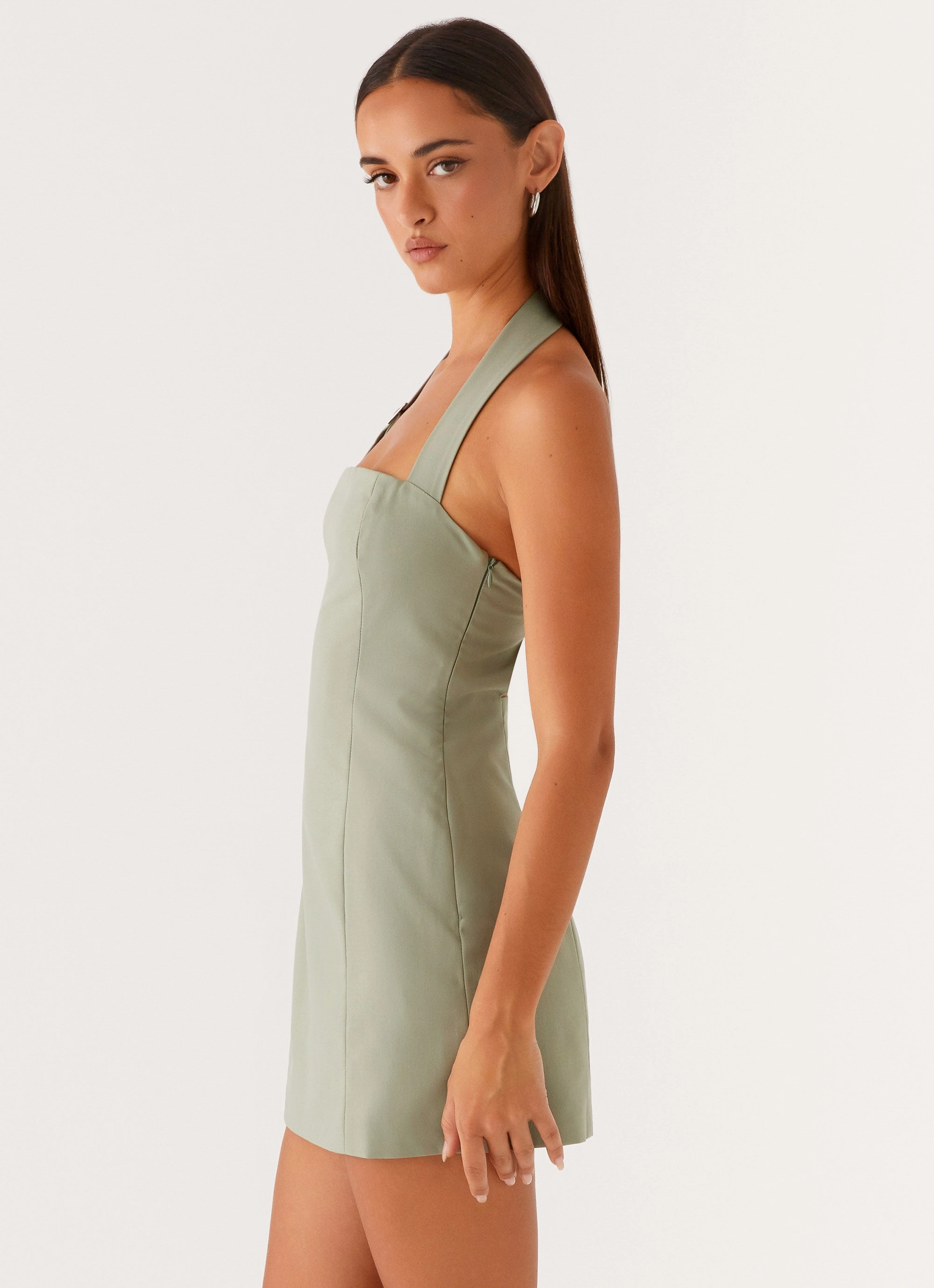 Sophisticated Comfort Travel Comfort Bianca Halter Dress - Sage