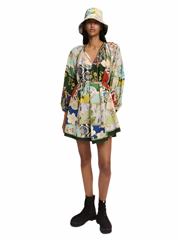 Neutral Finish Bianca Mini Dress in Multi