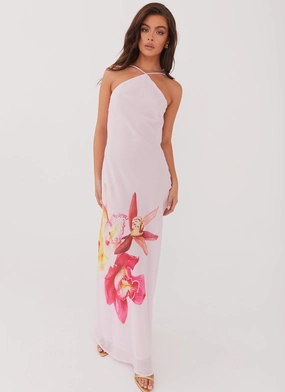 Blossom Hearts Maxi Dress - Pink Peony Functional Fit