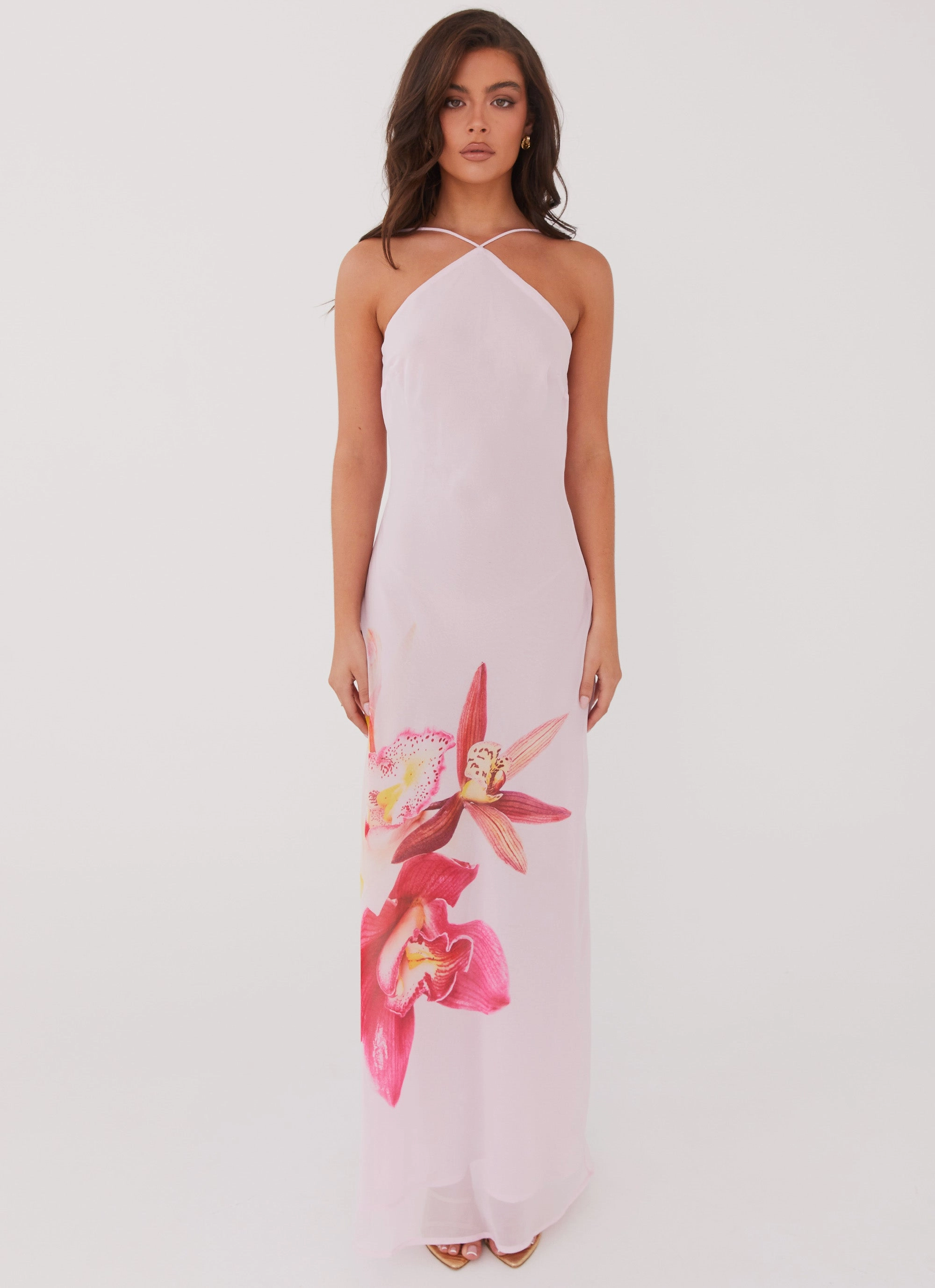 Balanced Look Blossom Hearts Maxi Dress - Pink Peony