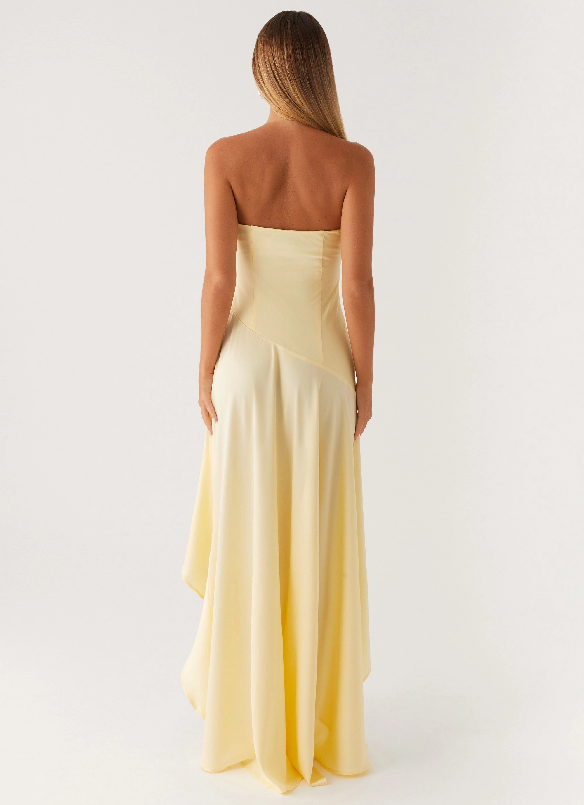 Bodie Maxi Dress - Pastel Yellow Work Style Lounge Fit