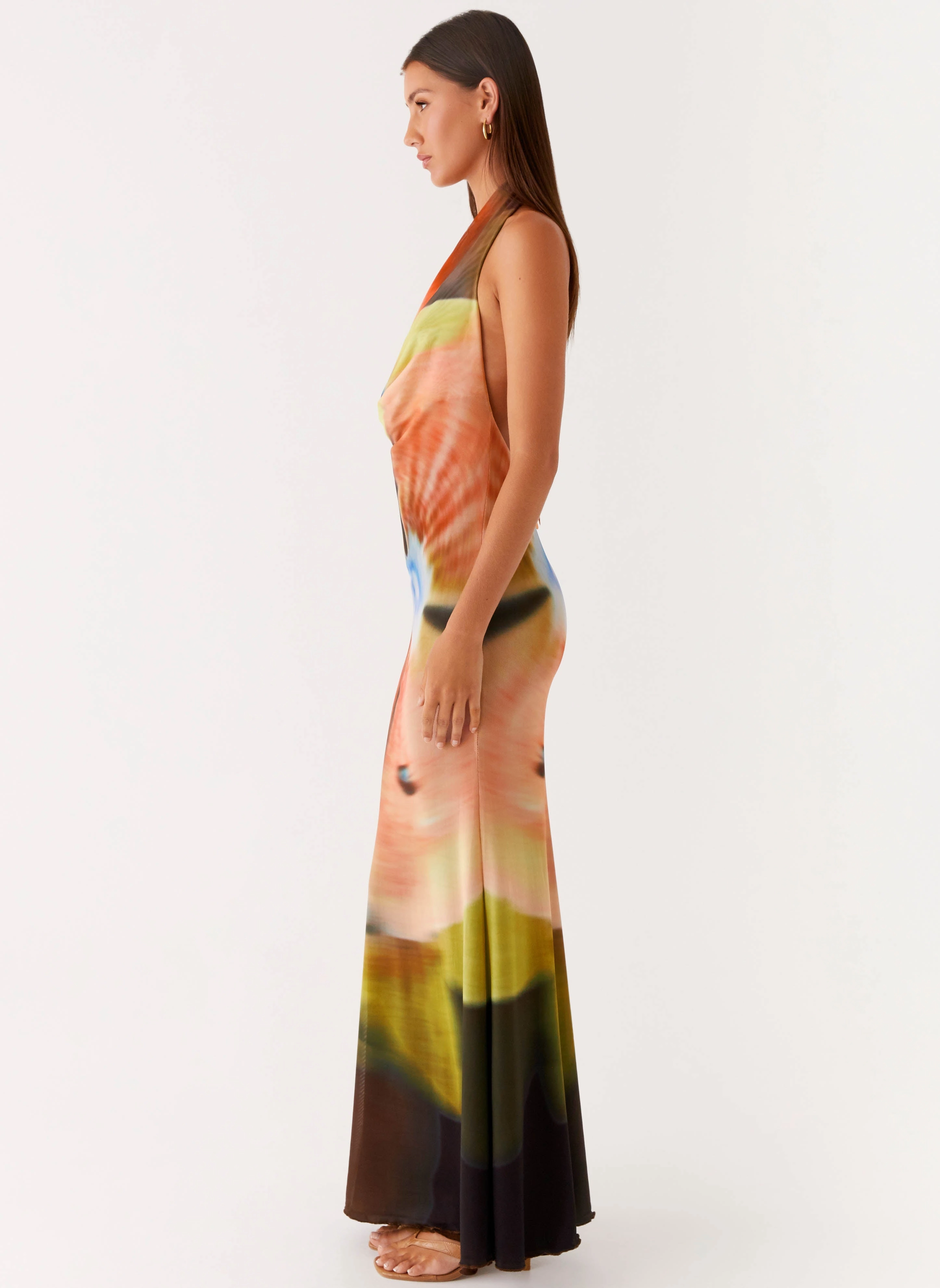 Balanced Tone Holiday Wear Raellia Maxi Dress - Moody Floral