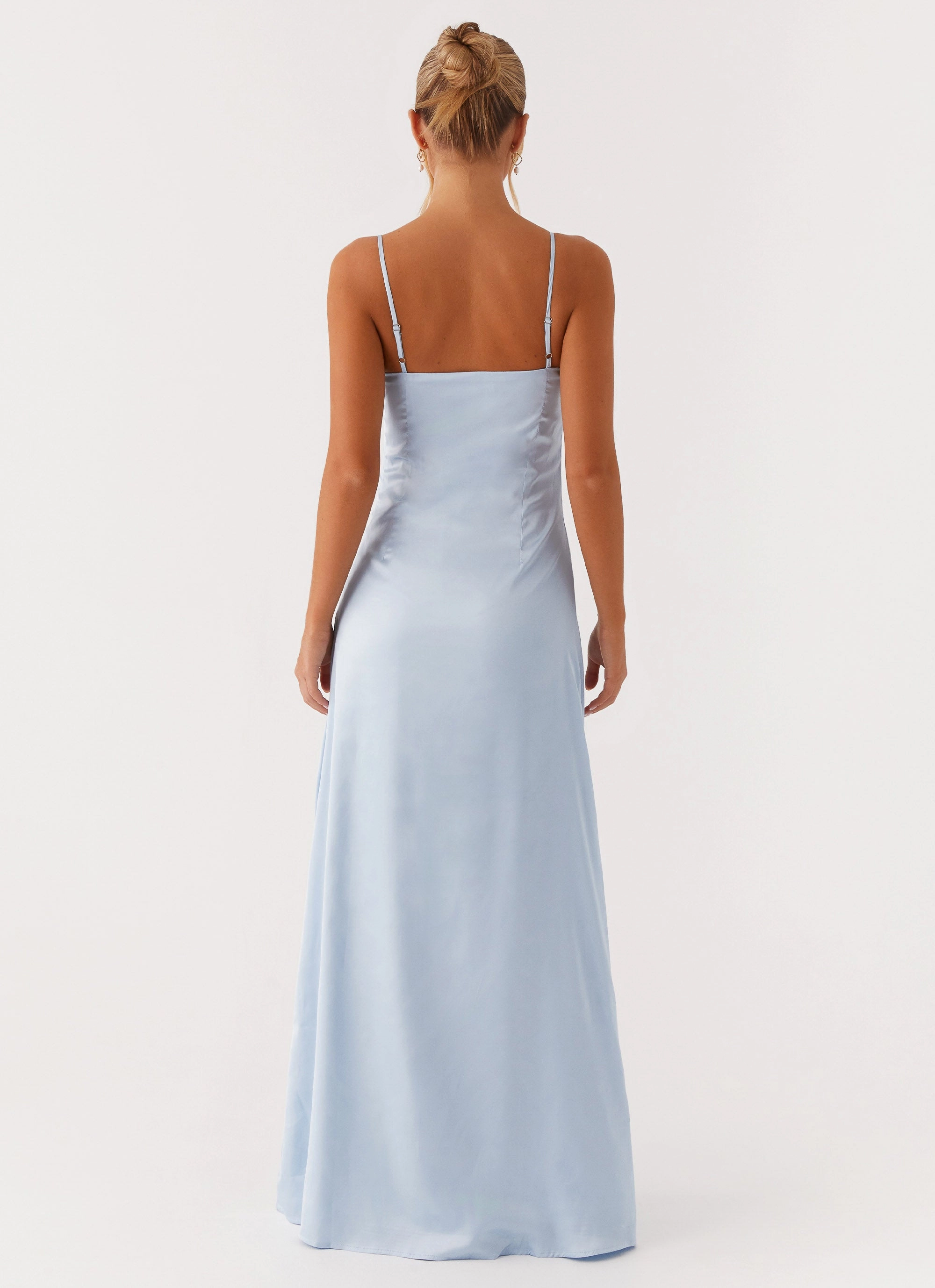 Aster Bloom Maxi Dress - Blue Soft Cut Lounge Ready