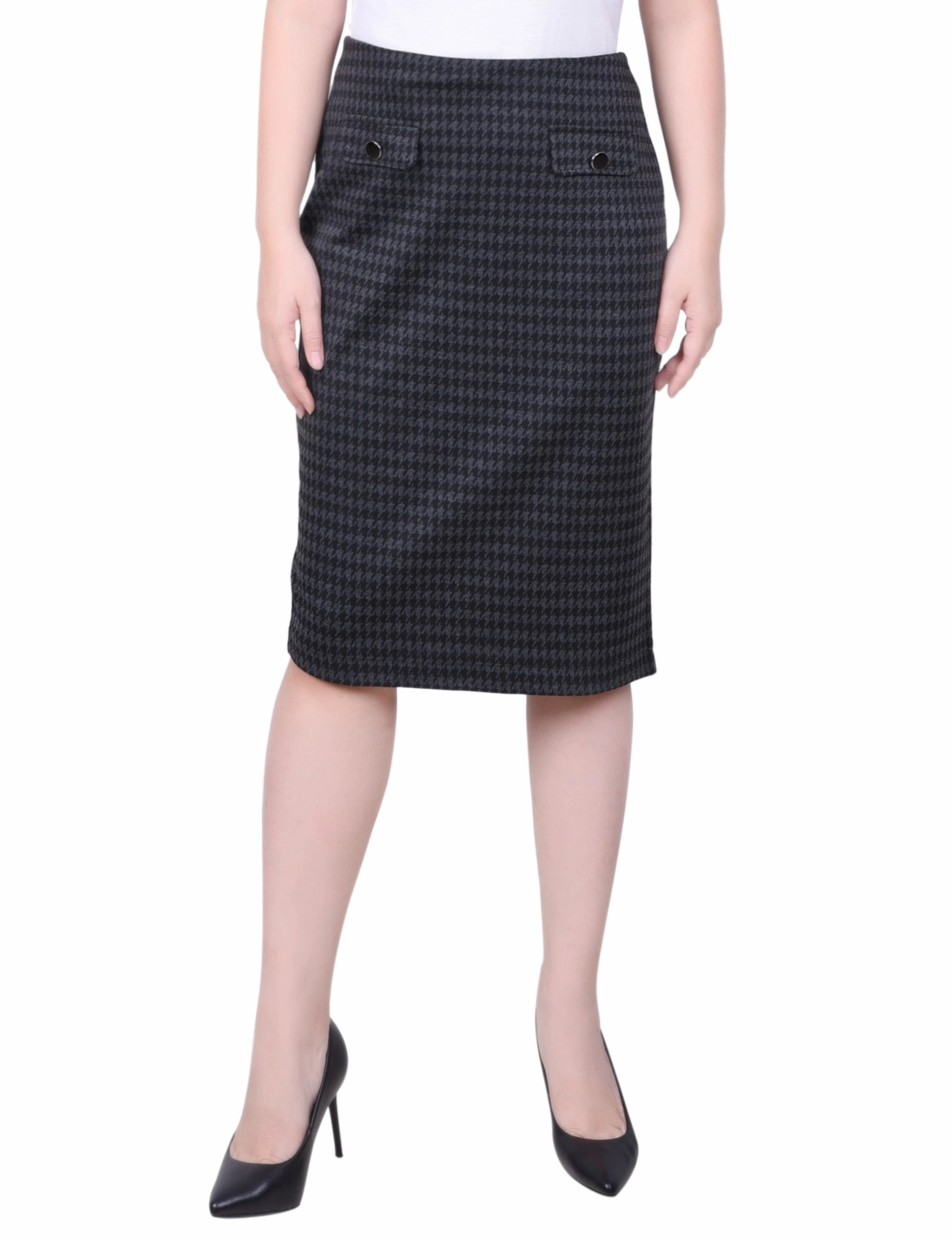 Neat Mood Knee Length Double Knit Skirt