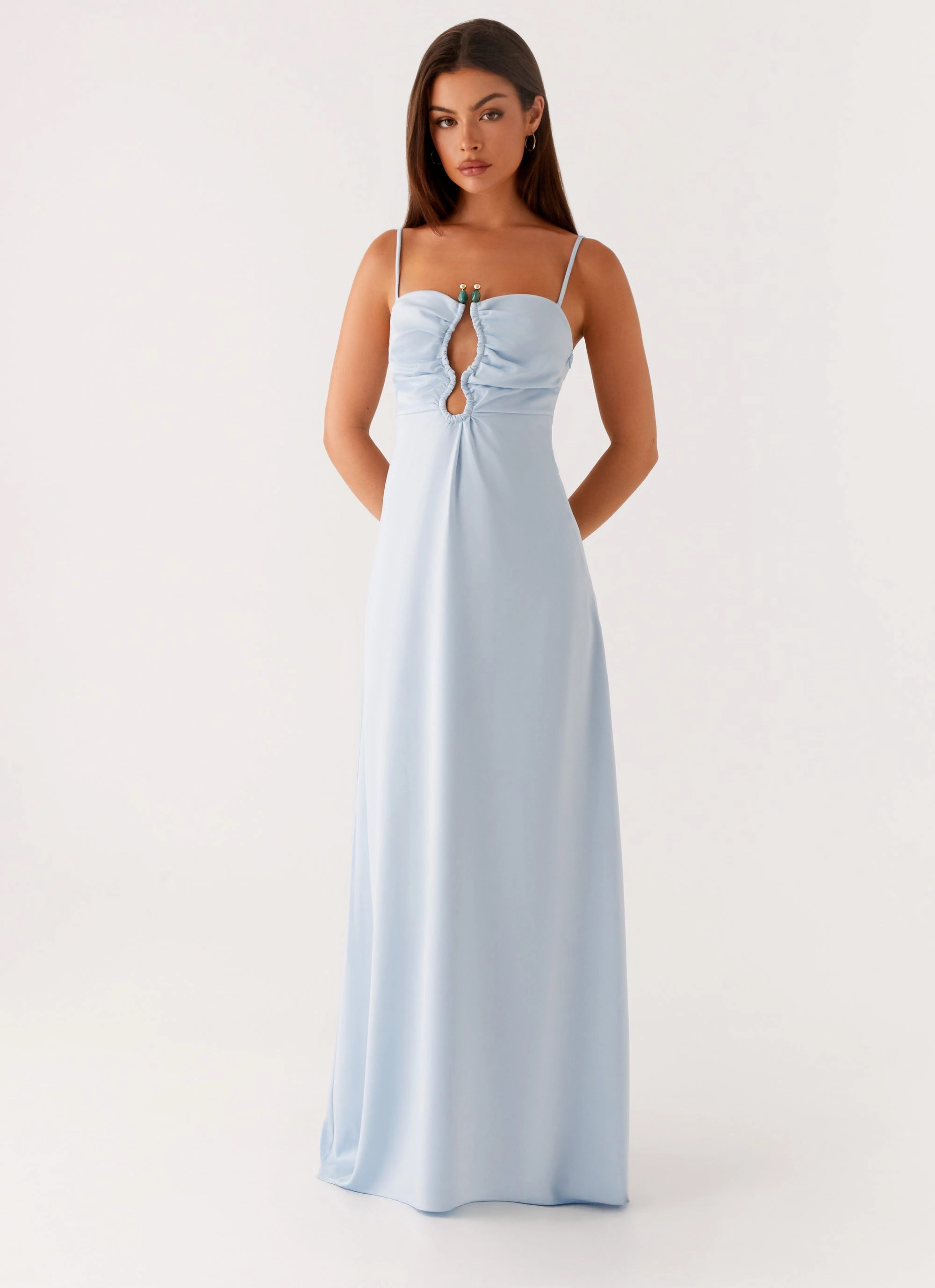 Zelda Maxi Dress - Blue Pastel-Tone