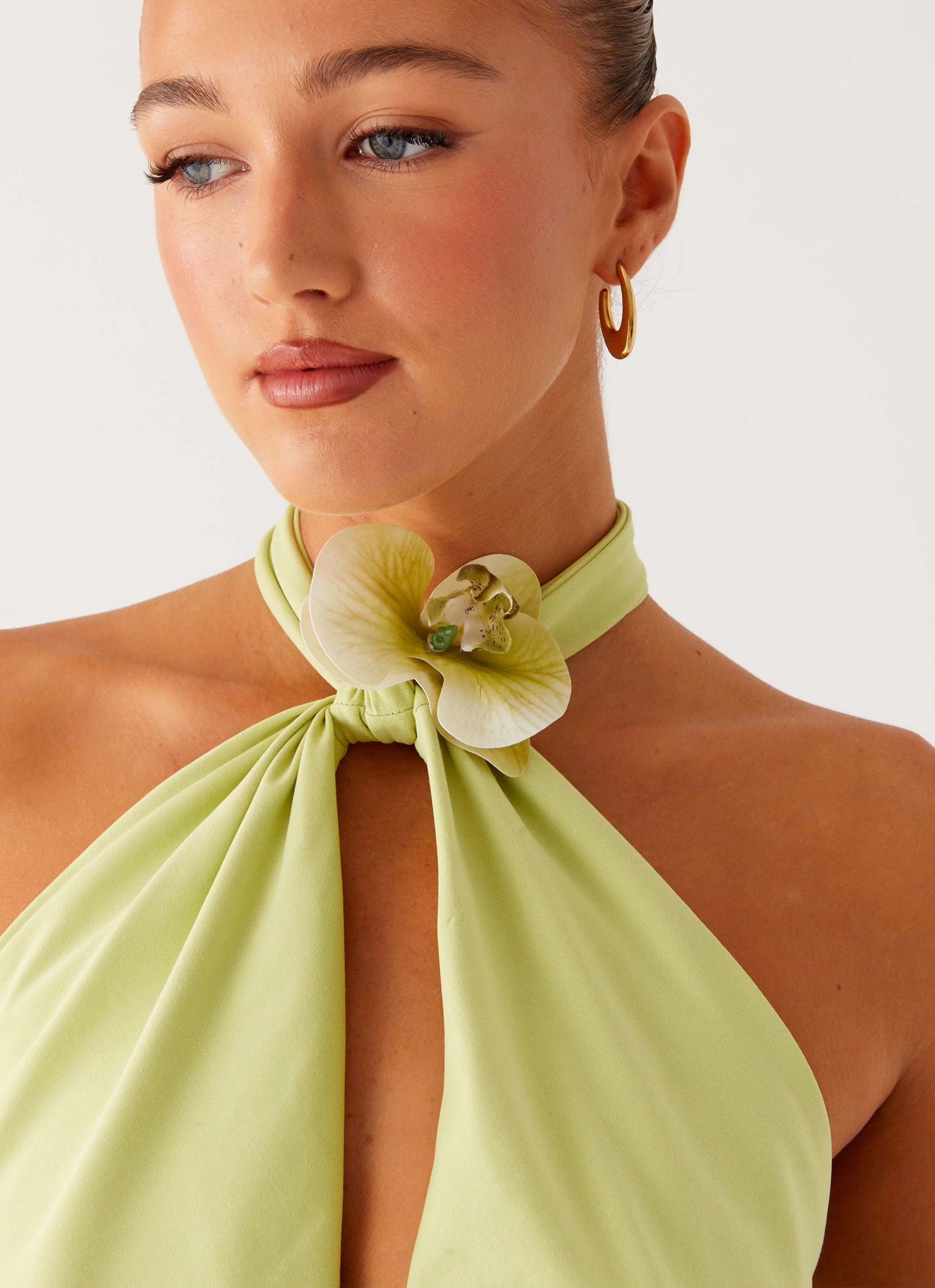 Paradisa Top - Green DroppedShoulder MoistureWickingMaterial