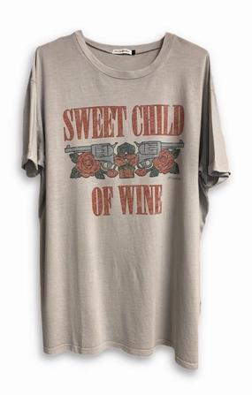WrinkleFree Finish Compression Fit Engineering Sweet Child Of Wine Oversized Tee
