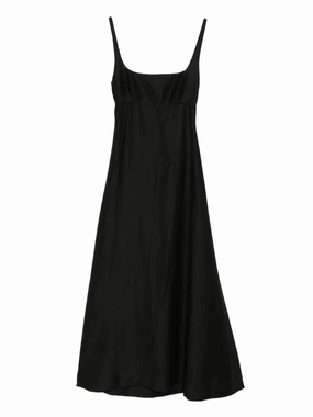 Bormio Open Back Maxi Dress in Black Daywear Mood Minimal Harmony
