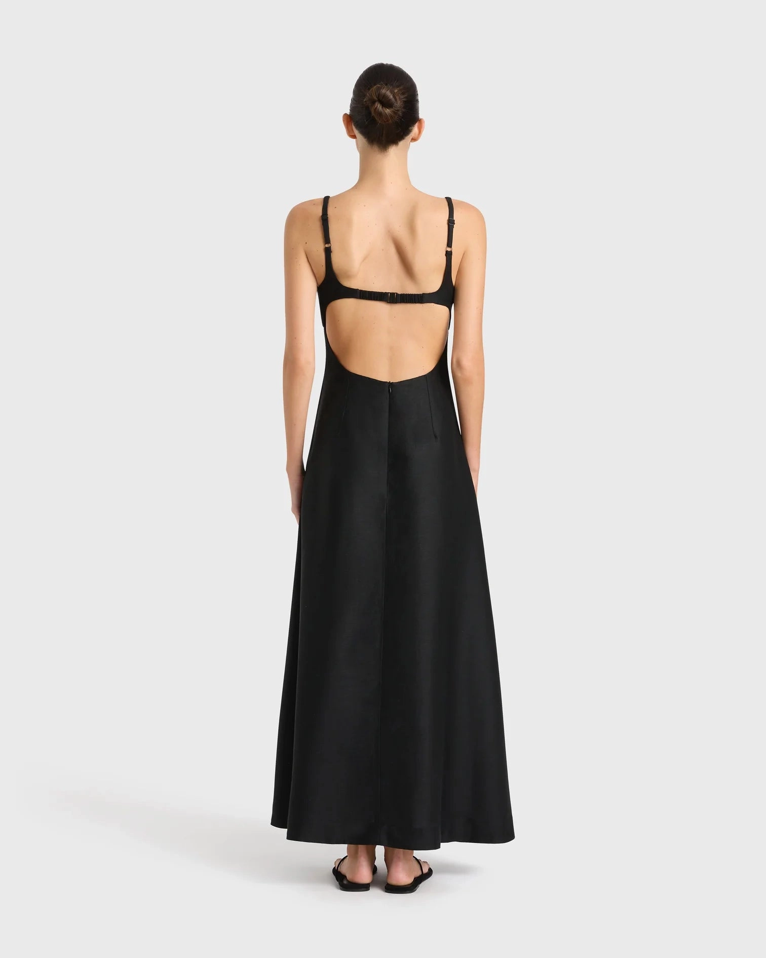 Office Smart Bormio Open Back Maxi Dress in Black