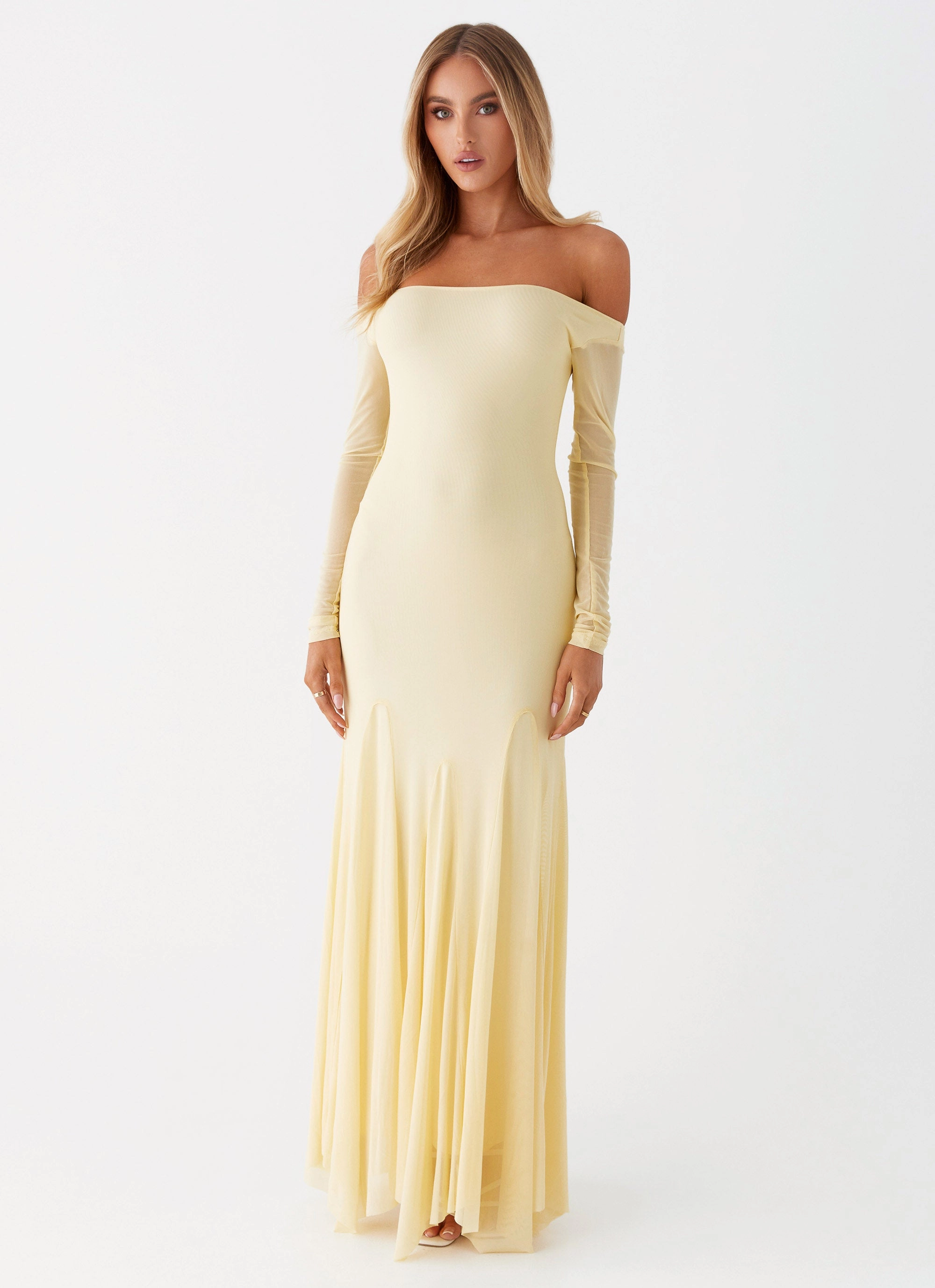 Maribel Maxi Dress - Yellow Calm Drape