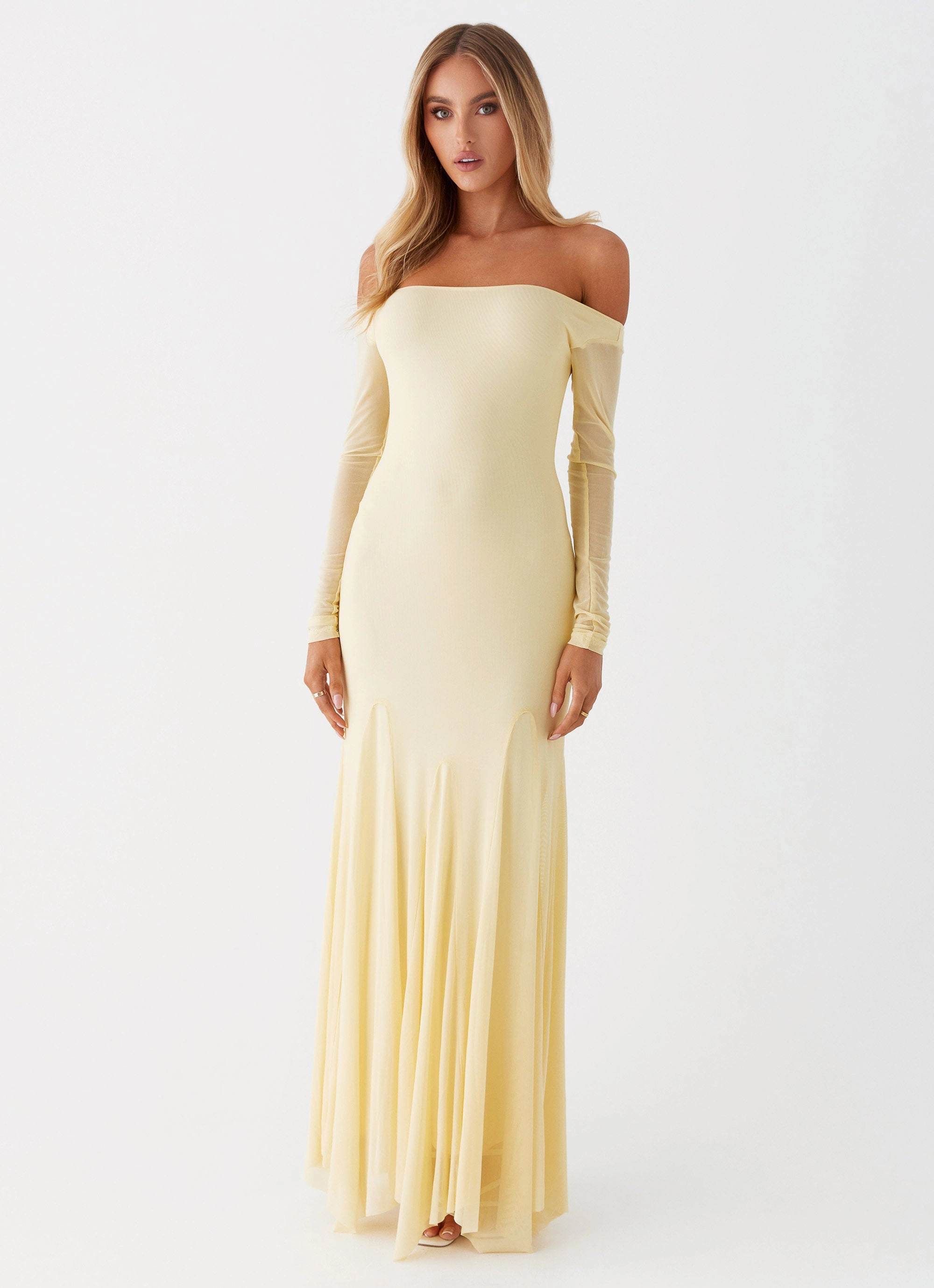 Maribel Maxi Dress - Yellow Fashionable Cut Sophisticated Charm