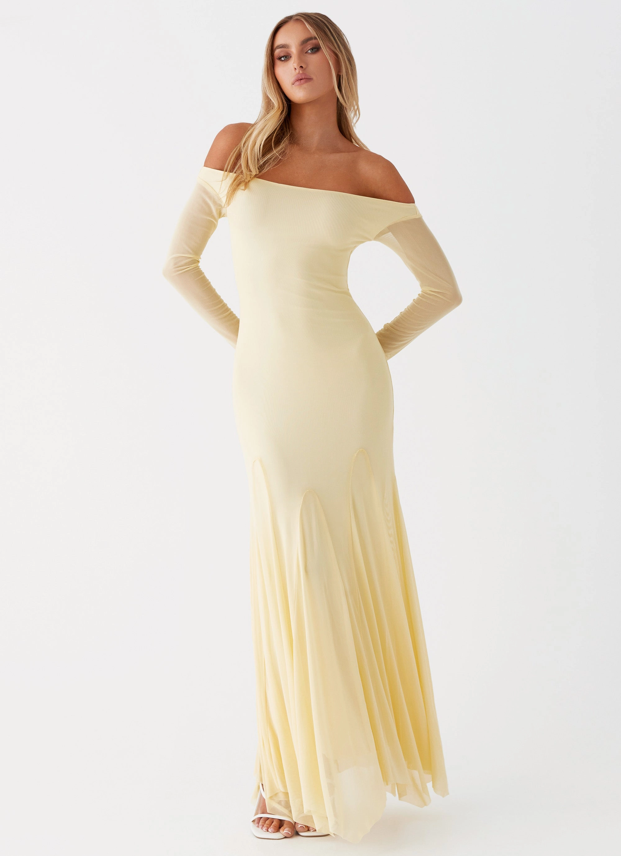 Maribel Maxi Dress - Yellow Art-Gallery Classic and Modern