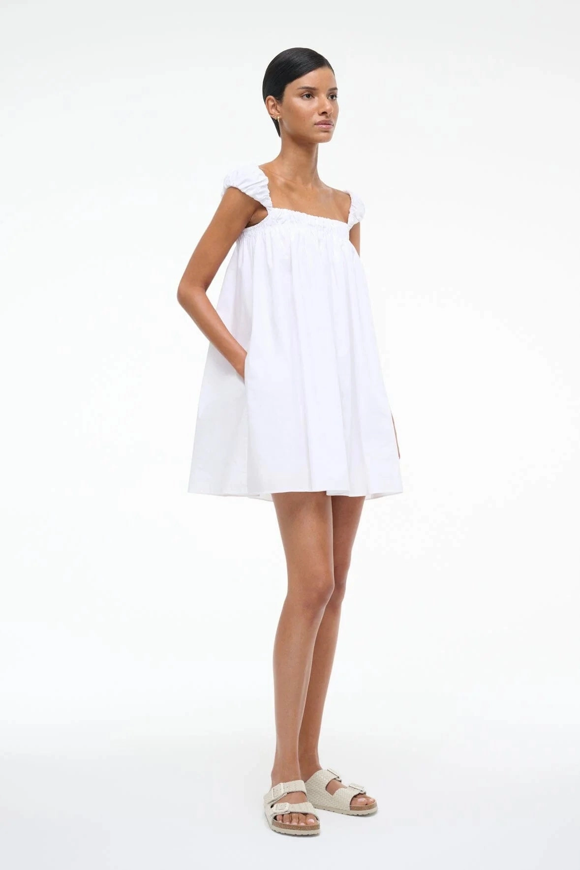 Beau Dress in White Comfort and Elegance Trendy Vibe