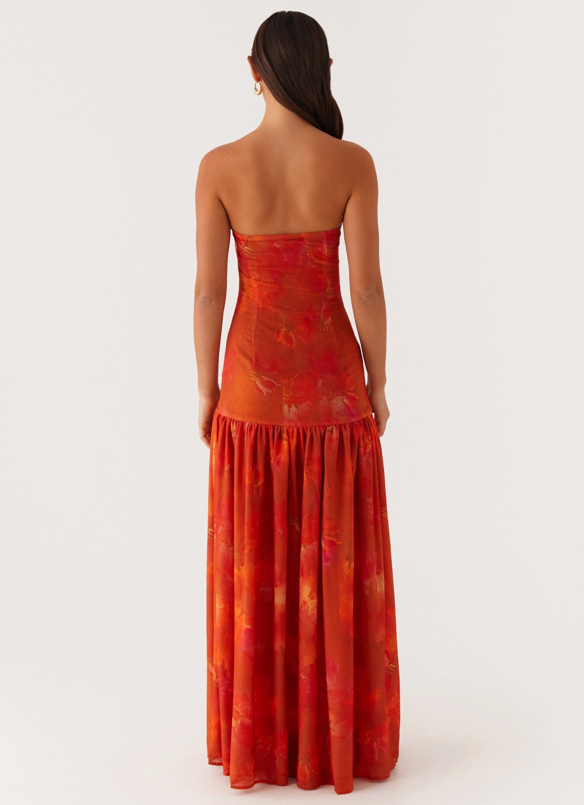 Eden Strapless Maxi Dress - Amber Nature Glow