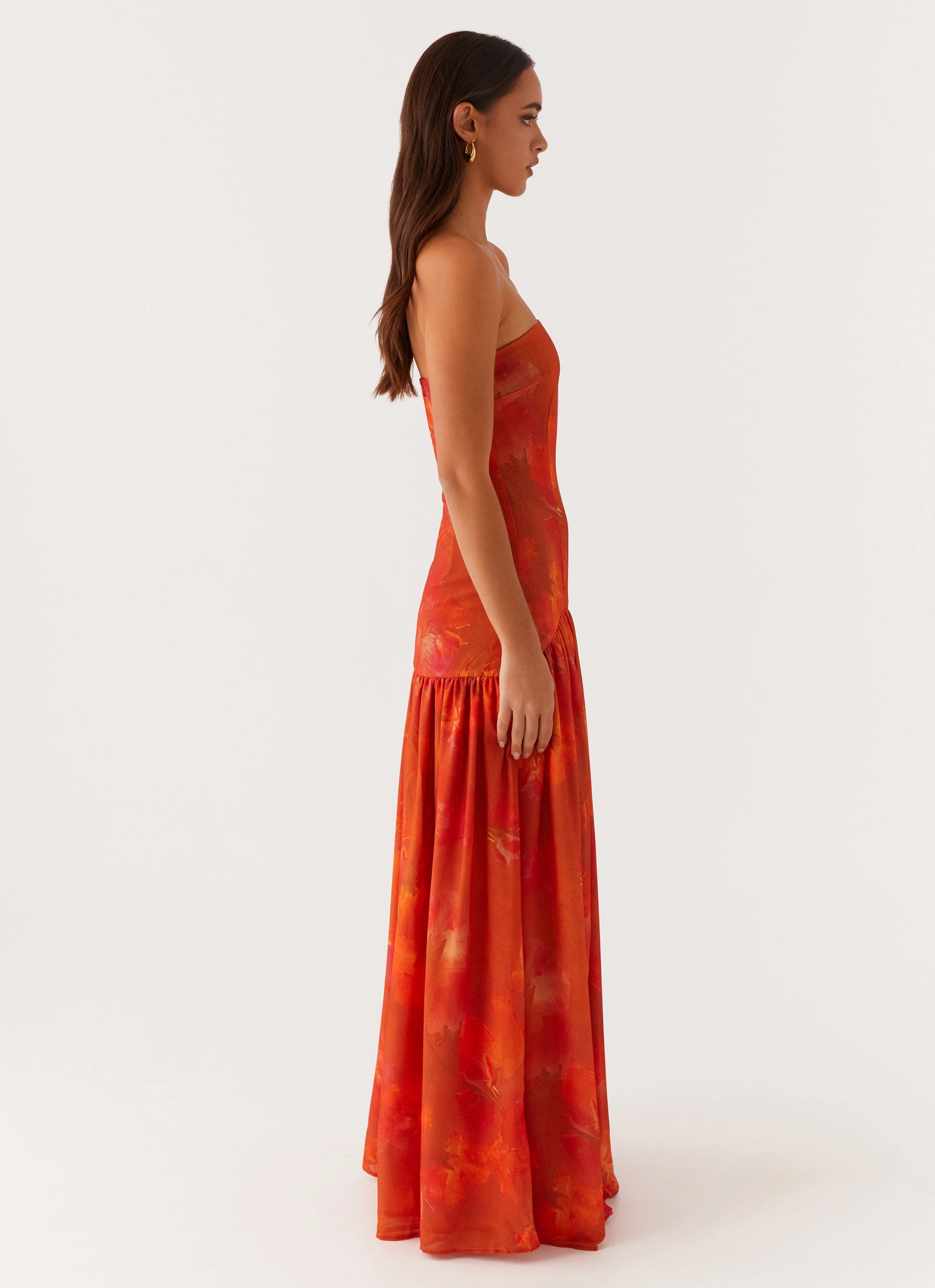 Sleek Wear Eden Strapless Maxi Dress - Amber