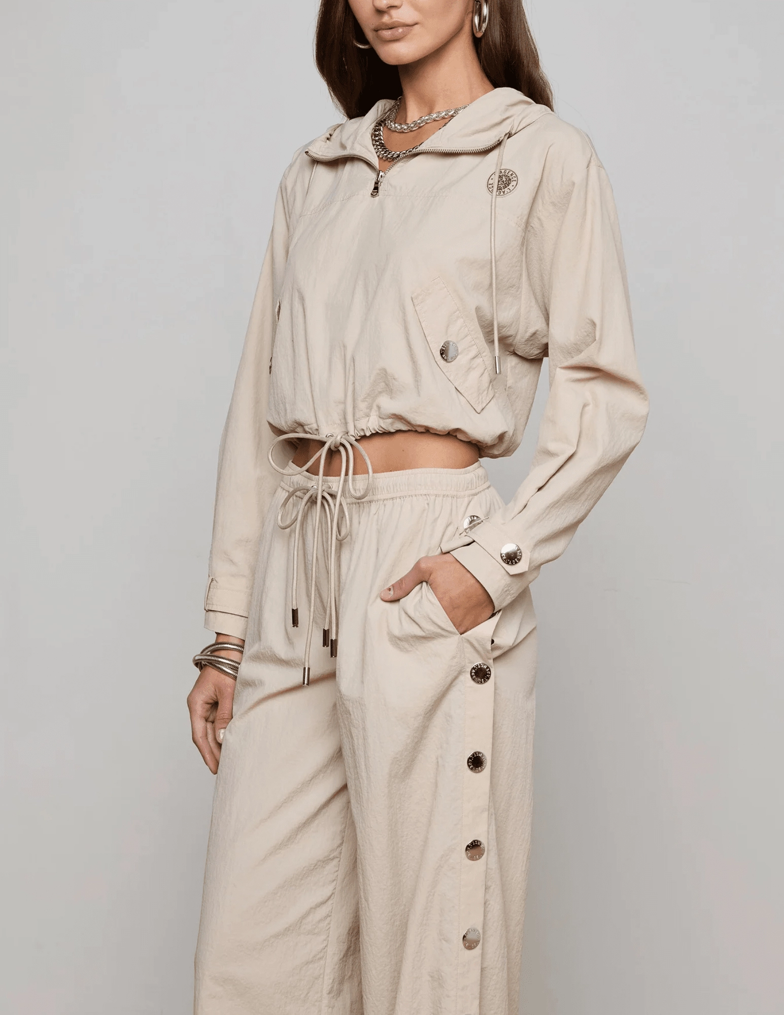 Tear Resistant Design L'Agence Bronwyn Cropped Windbreaker