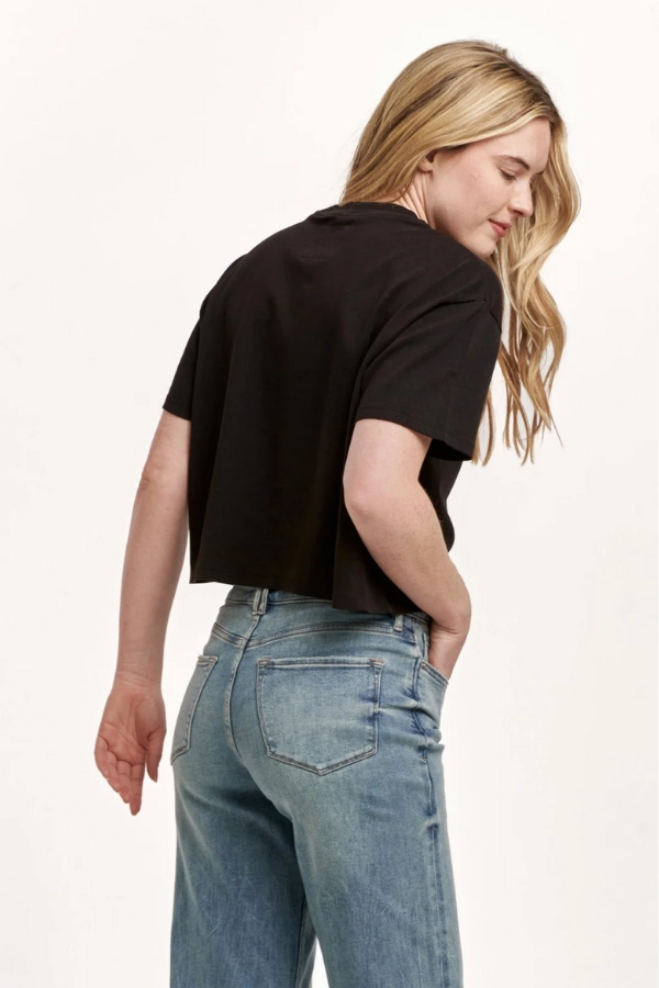 Recycled Fiber Blend Maddox Jersey Tee - Black