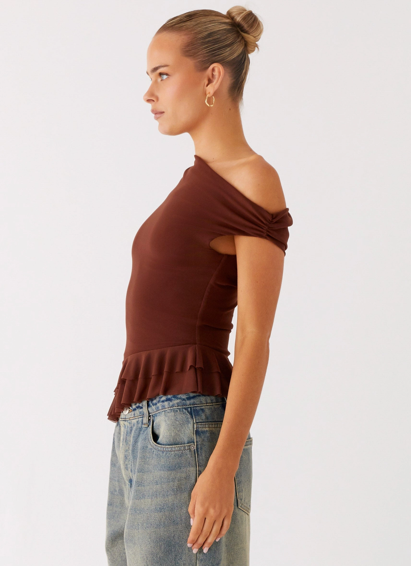 Mica Top - Chocolate Comfy Cardigan Unstructured Silhouette