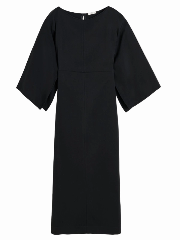 Quilted-Texture Hella Dress in Black