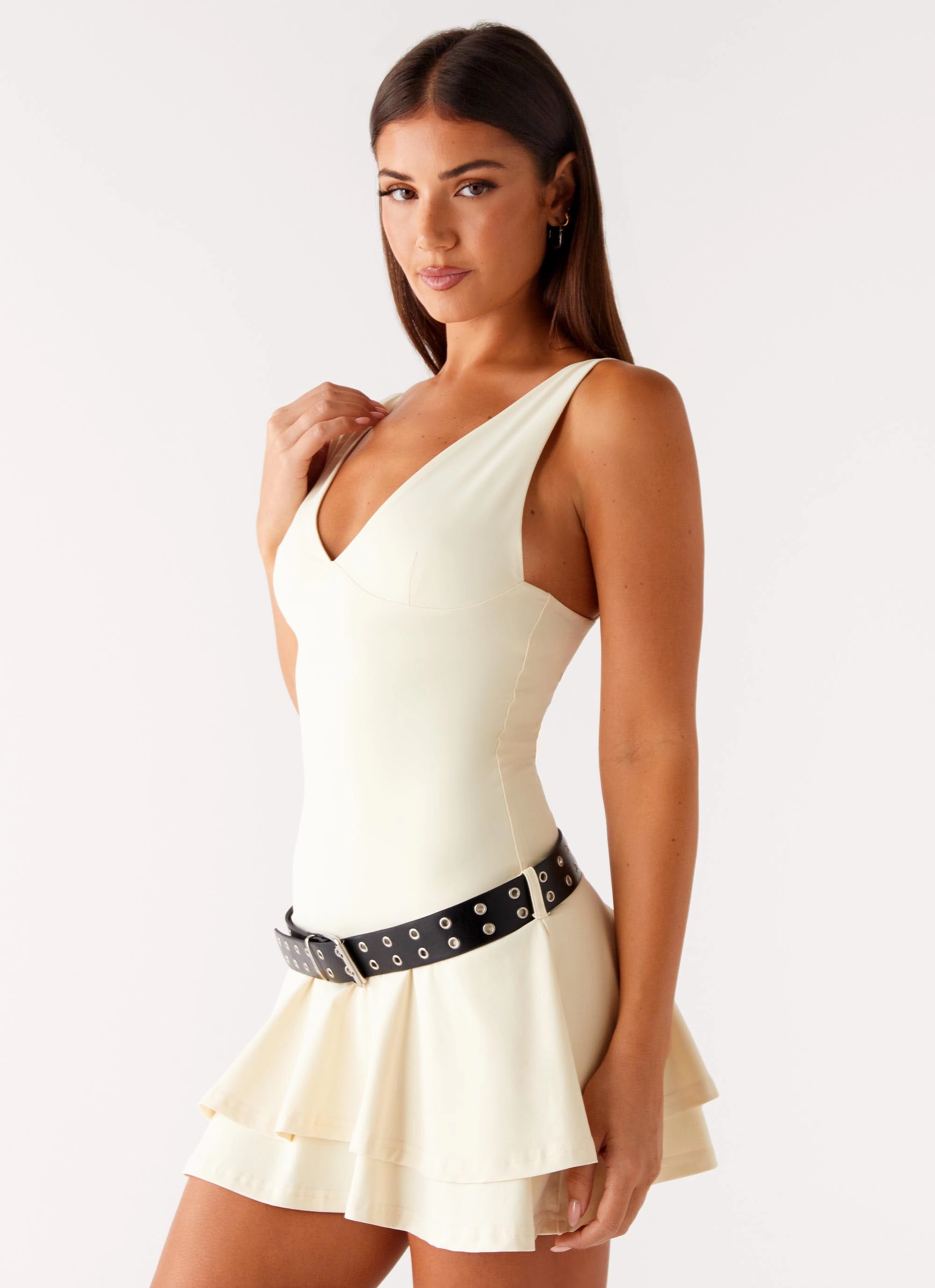 Sharp Detail Urban Mood Gold Coast Mini Dress - Yellow