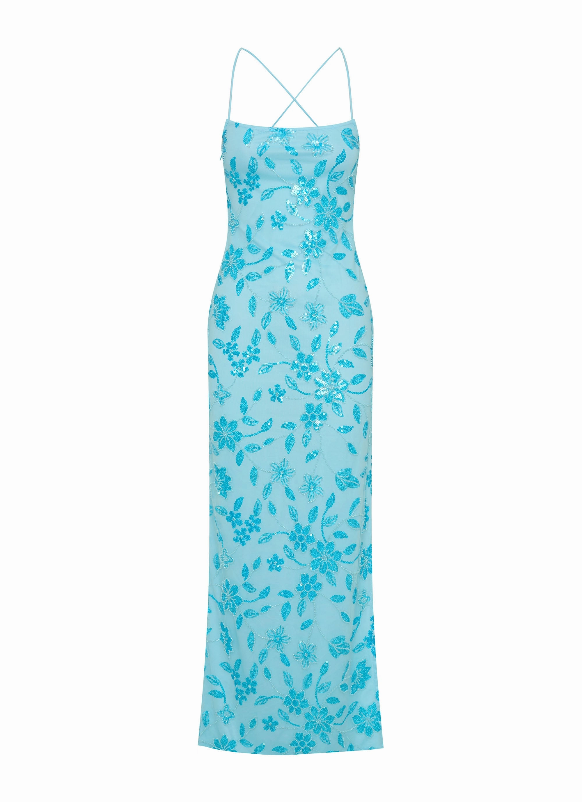 Bright Lights Beaded Maxi Dress - Blue Daily Ready All Purpose