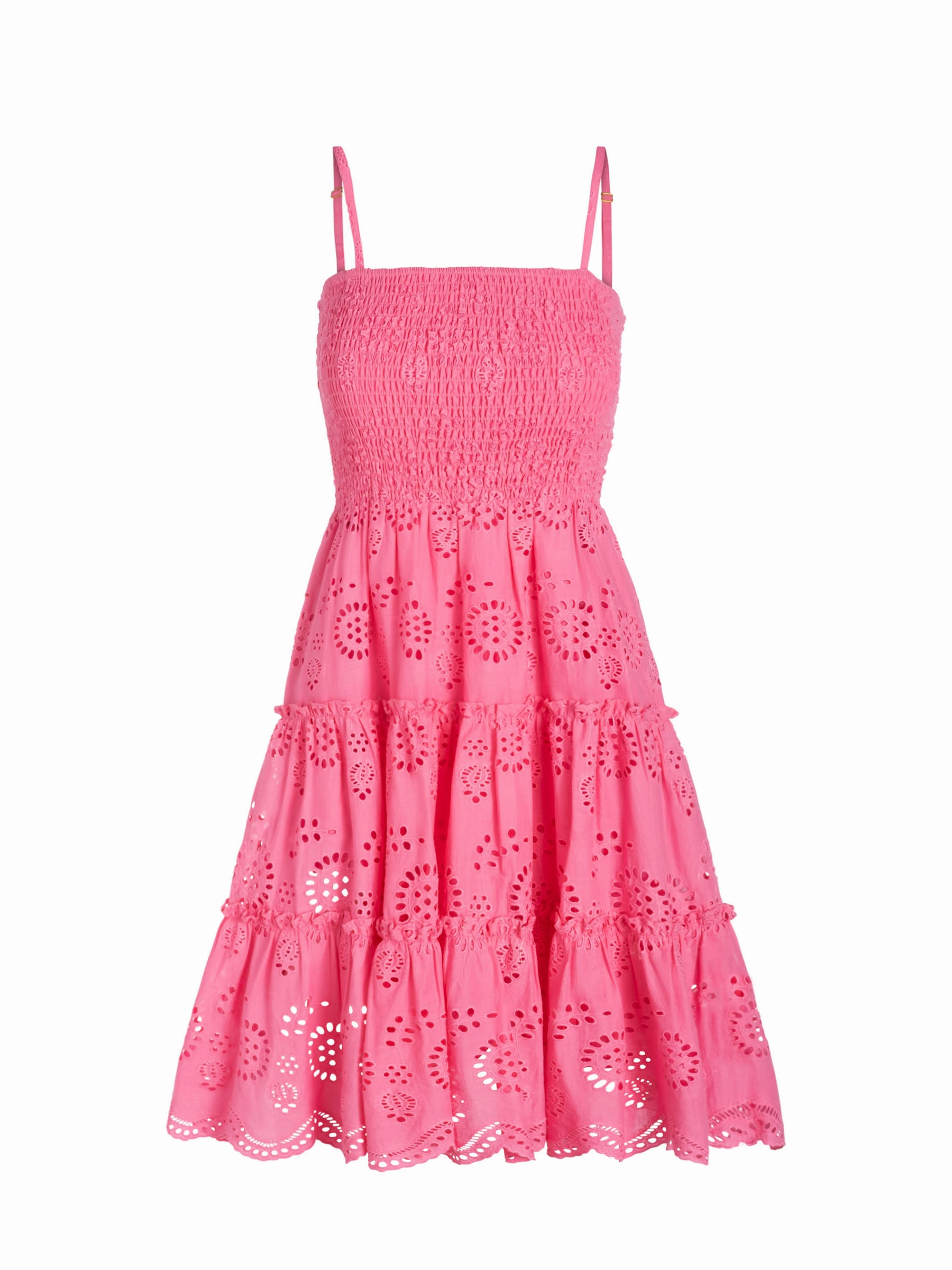 Delicate Finish Hannah Dress In Hibiscus Eyelet