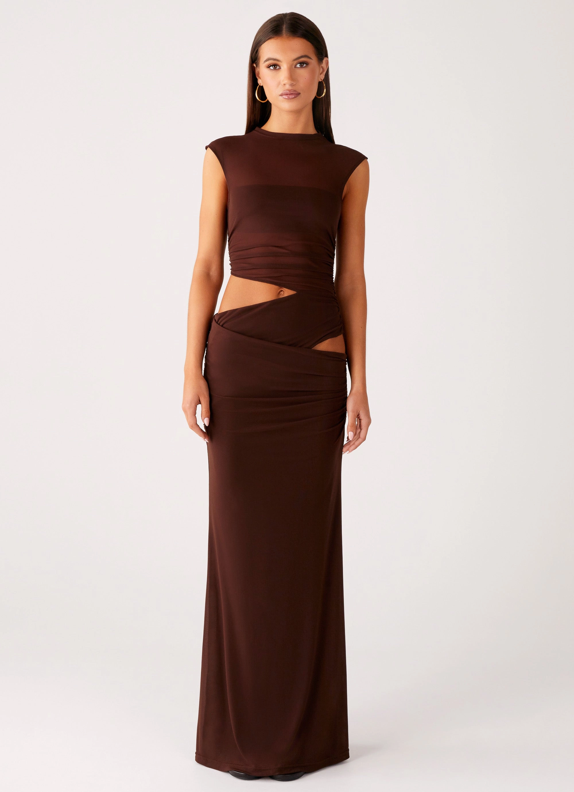 Inner Glow Breathable Layering Briony Maxi Dress - Cool Chocolate