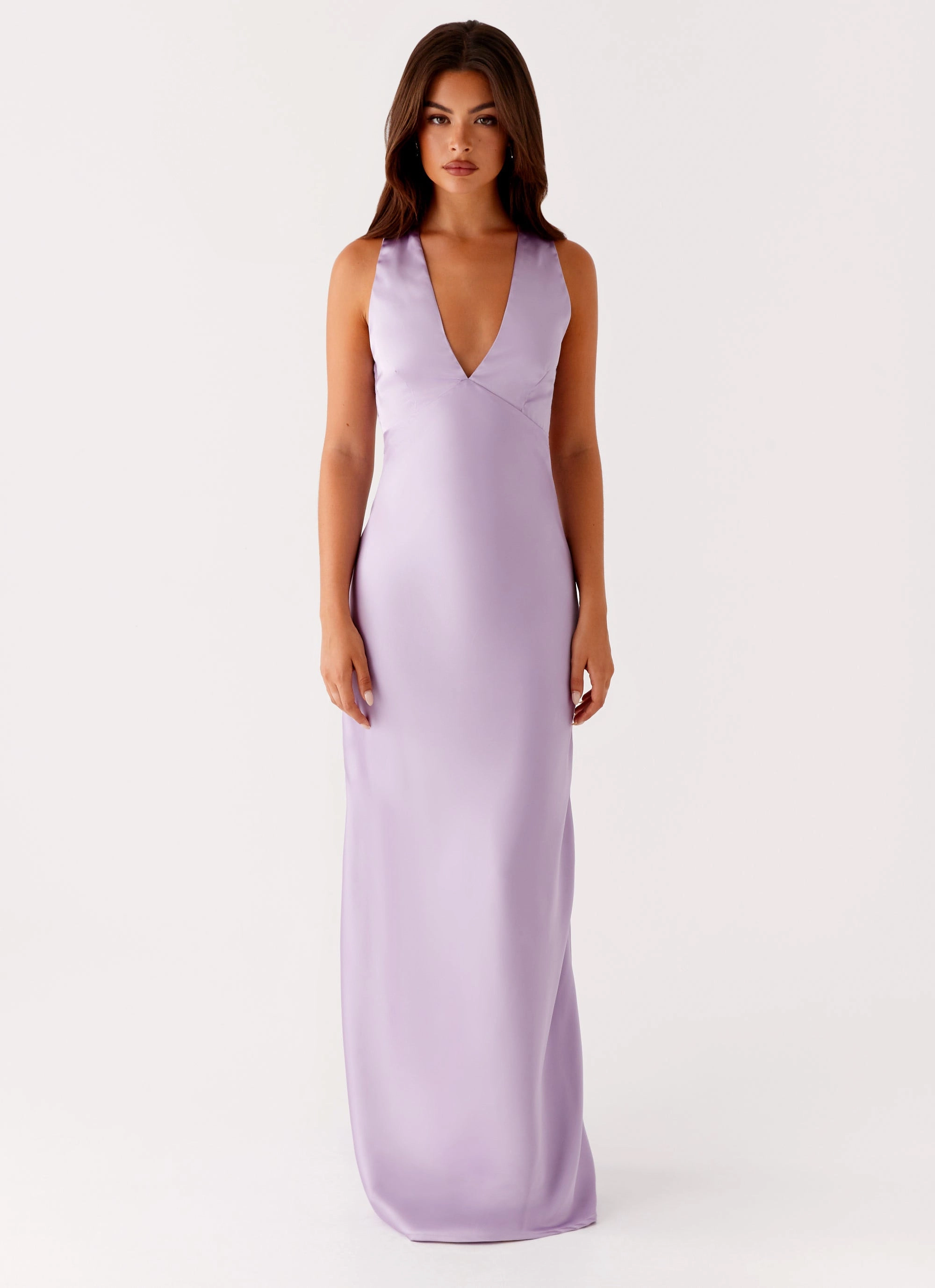 Brody Maxi Dress - Lilac Dinner Outfit Happy Fit