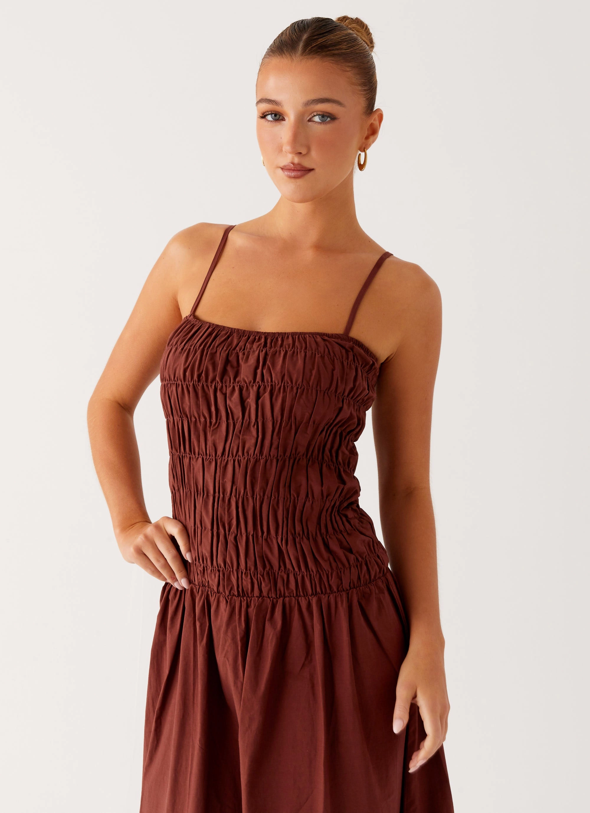 Brooke Maxi Dress - Chocolate Travel Fit