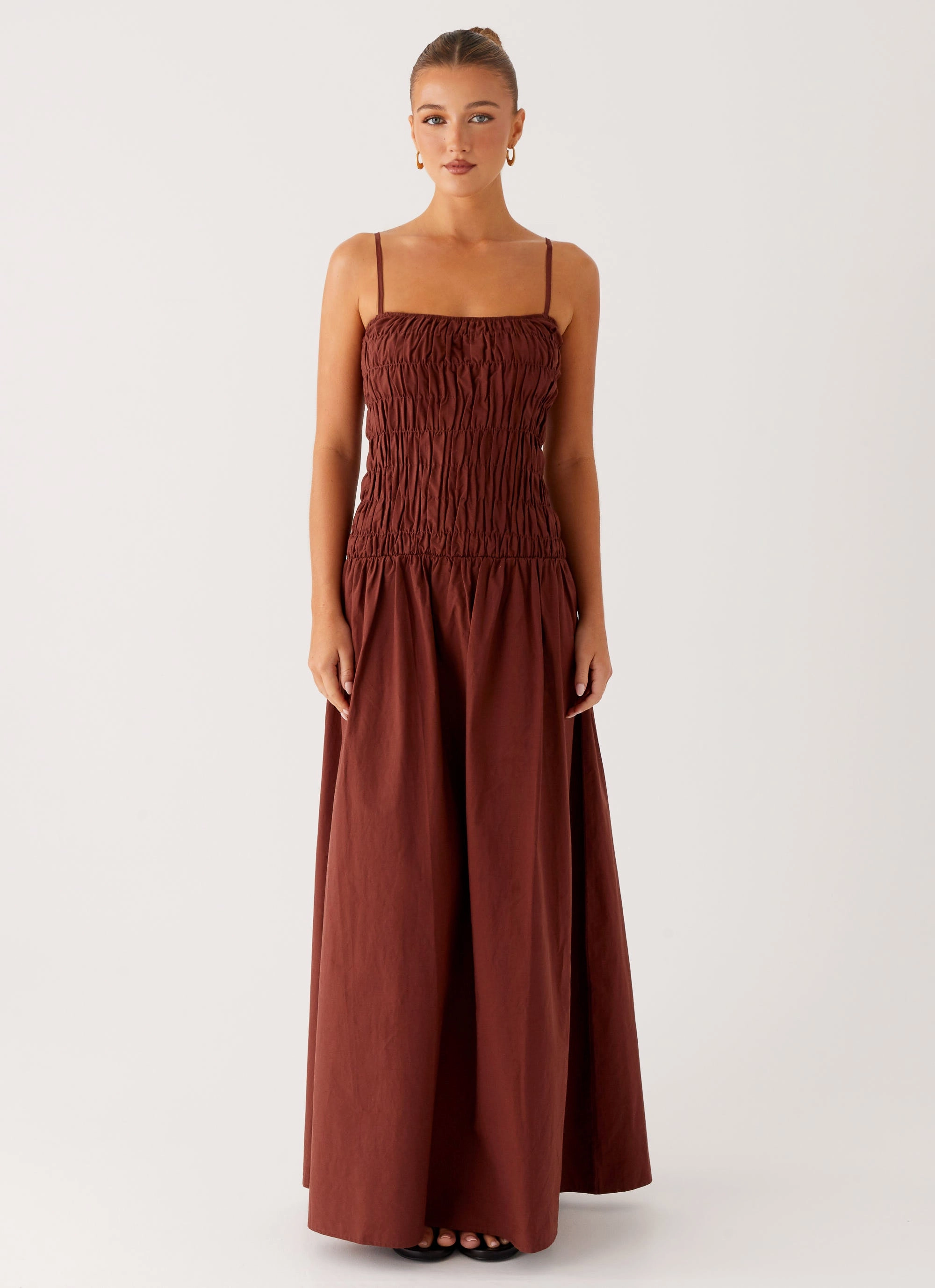 Brooke Maxi Dress - Chocolate Light Weave