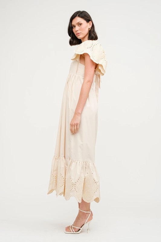 Brooklyn Midi Dress - Natural Editor??s-Pick Fall Flow