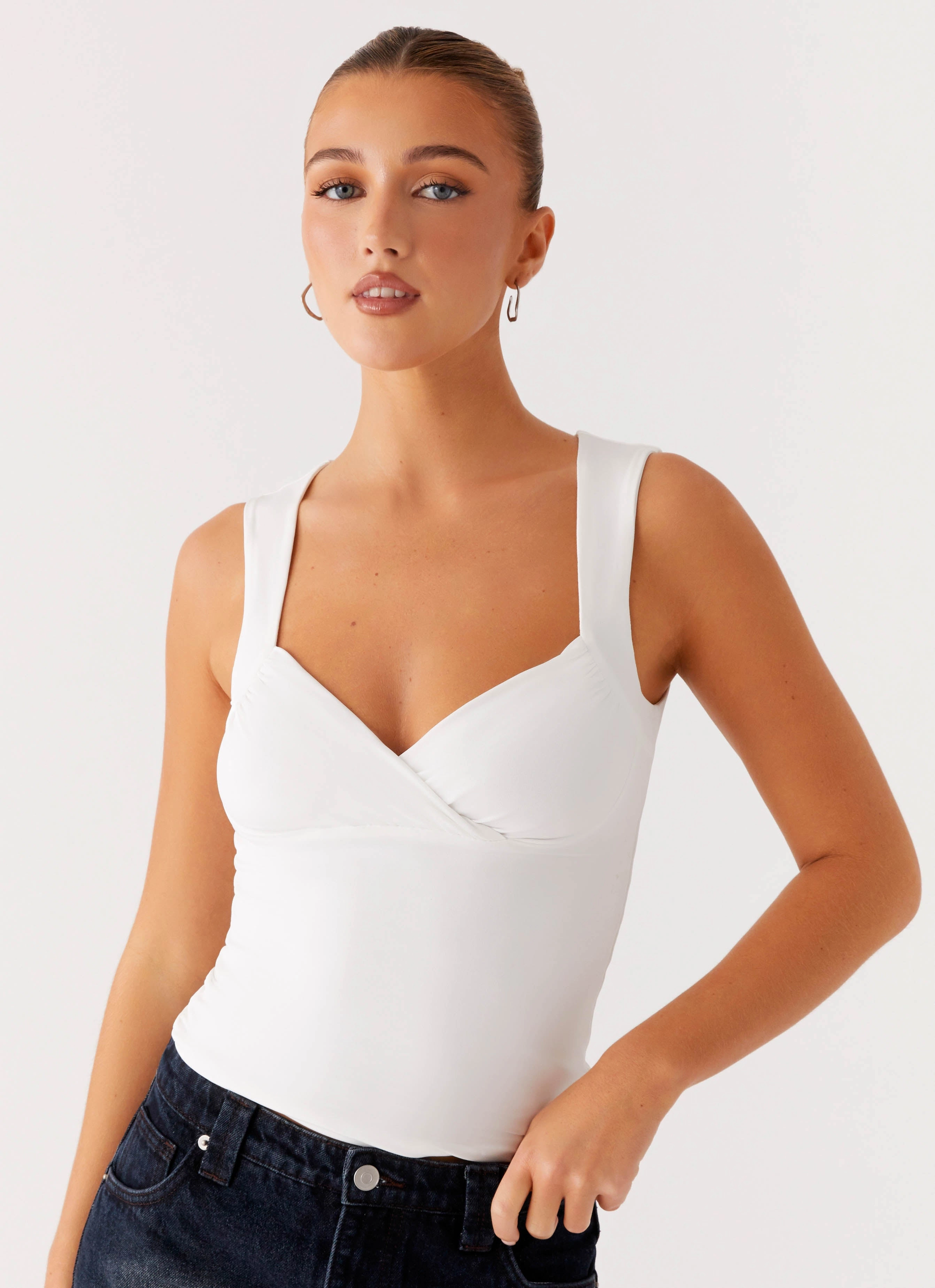 Rosier Top - White UltraFineMesh Breathable Lining