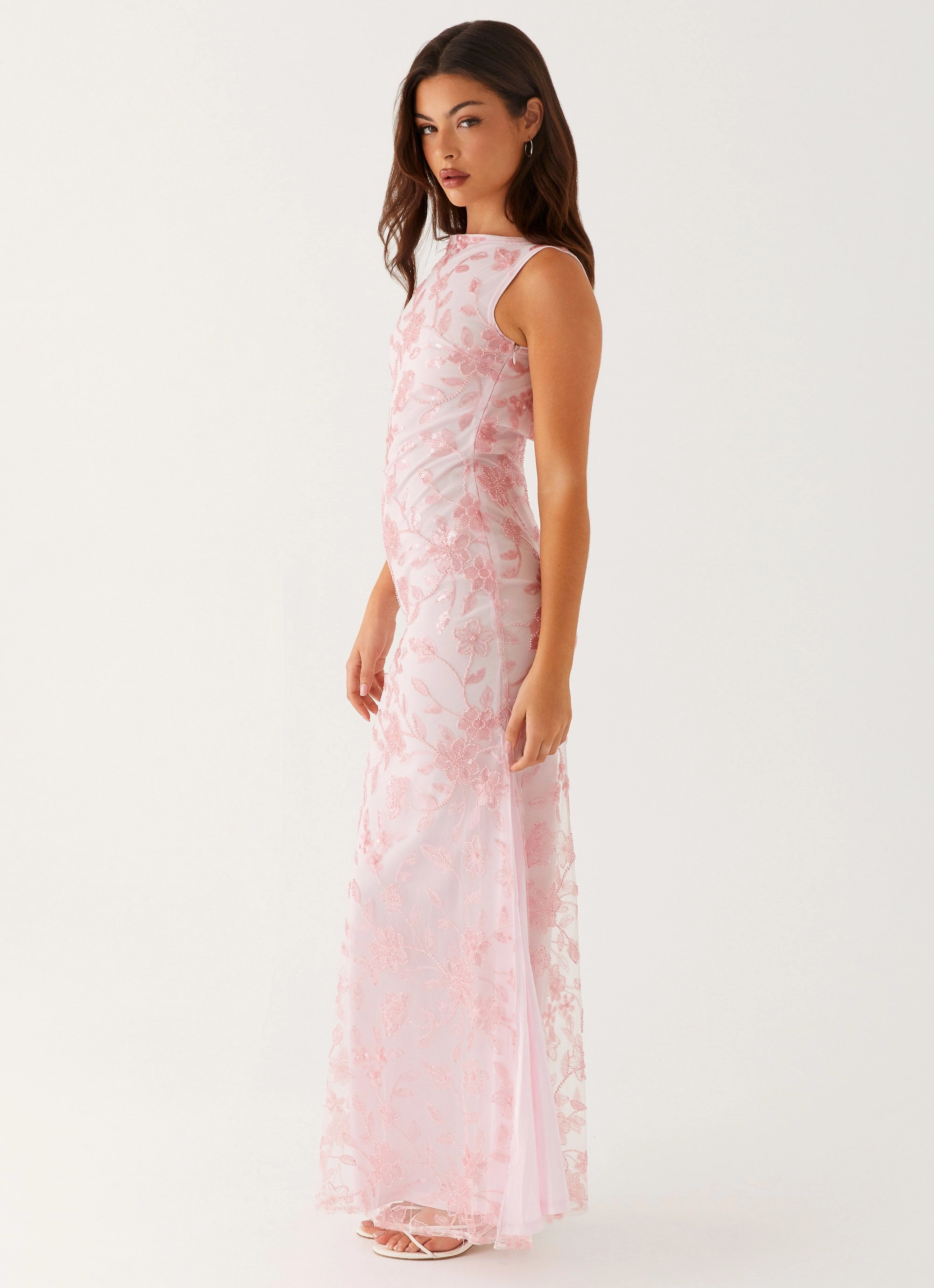Comfortable fit for outings Moorey High Neck Maxi Dress - Pink