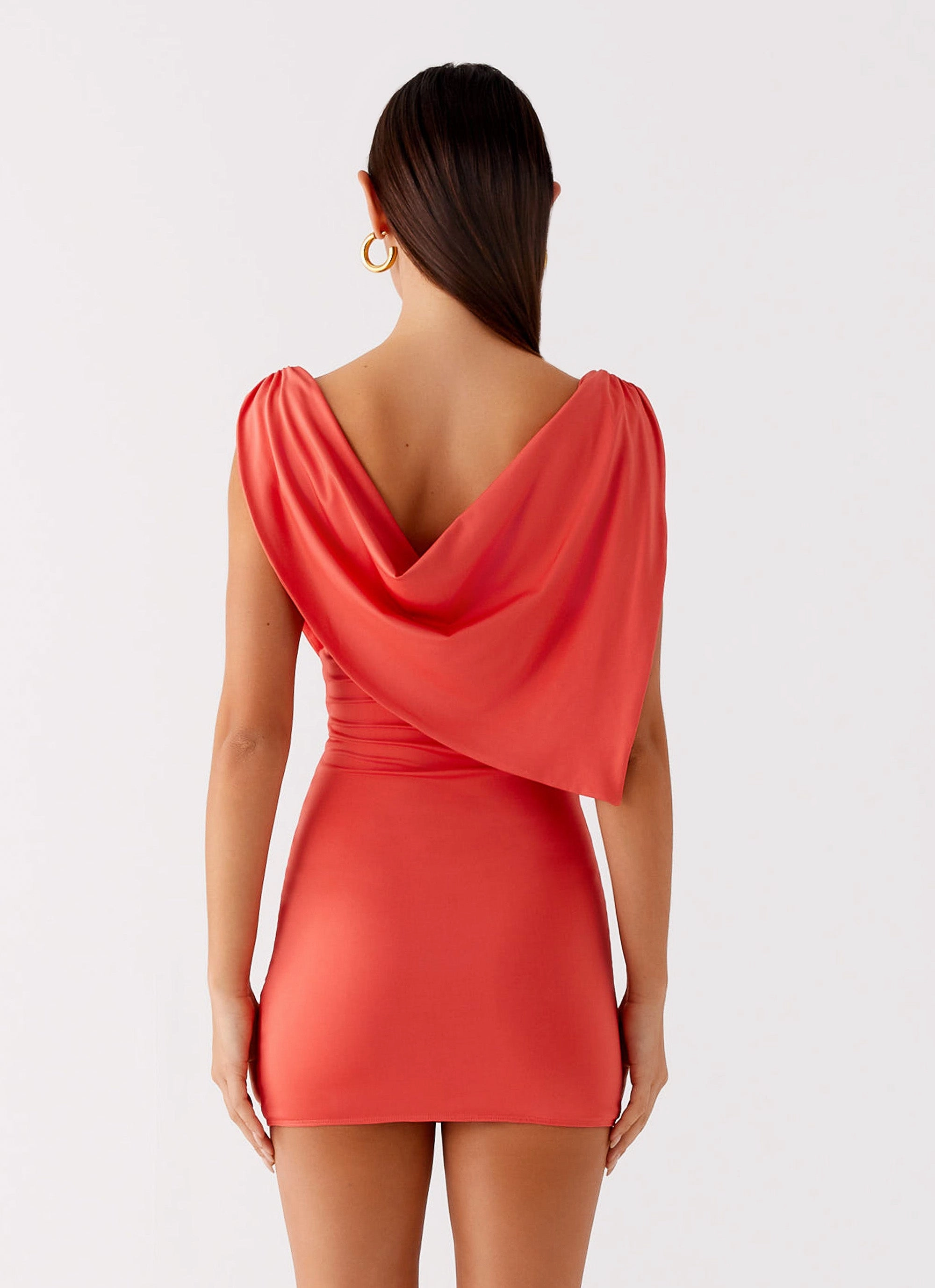 Angeles Mini Dress - Coral Seasonal Comfort Luxe Mood