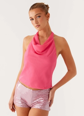 Microfiber Material Buenos Aires Top - Pink