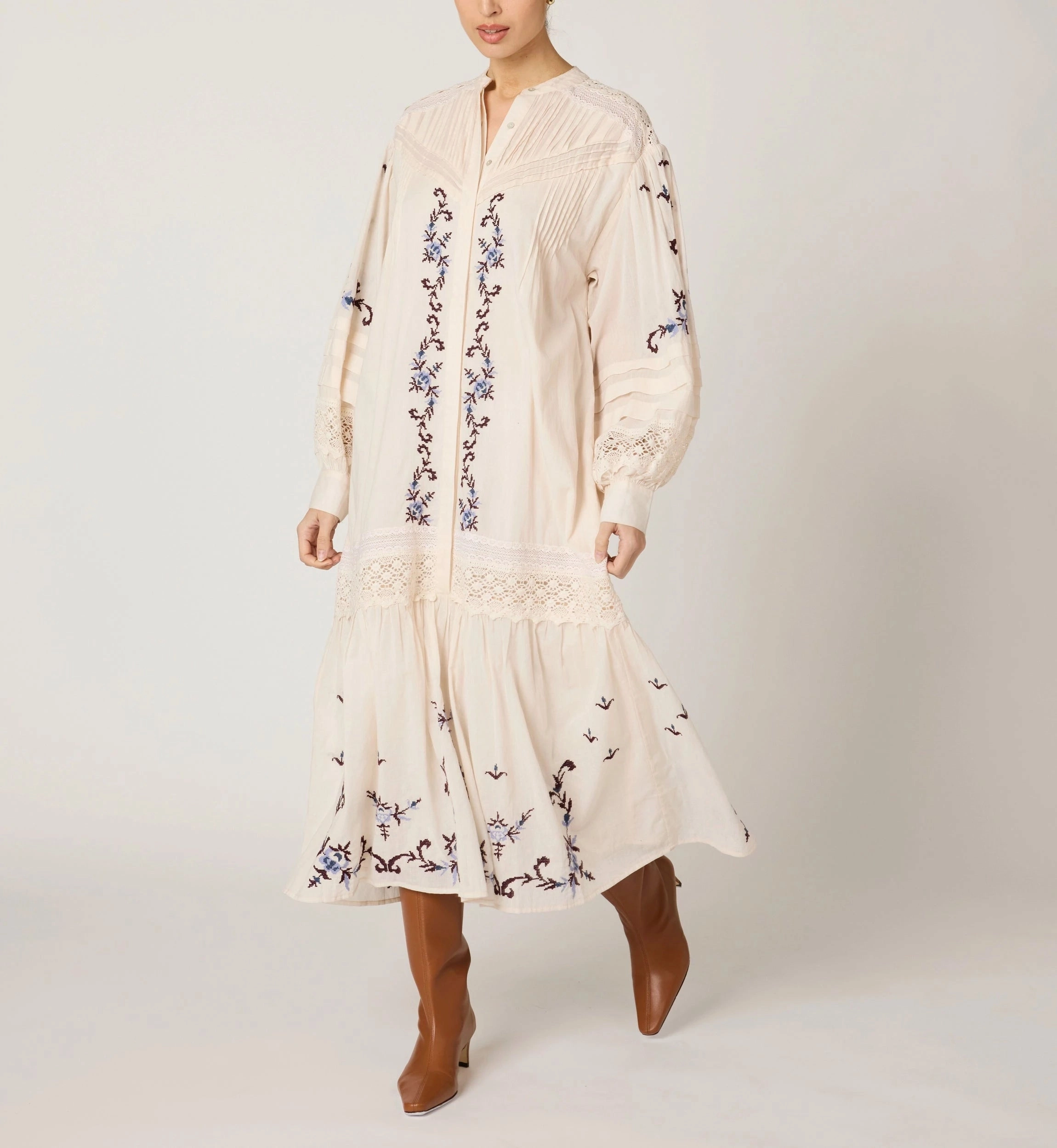 Heidi Midi Dress | Ivory Comfortable Fashion Fashionable outfit for outings