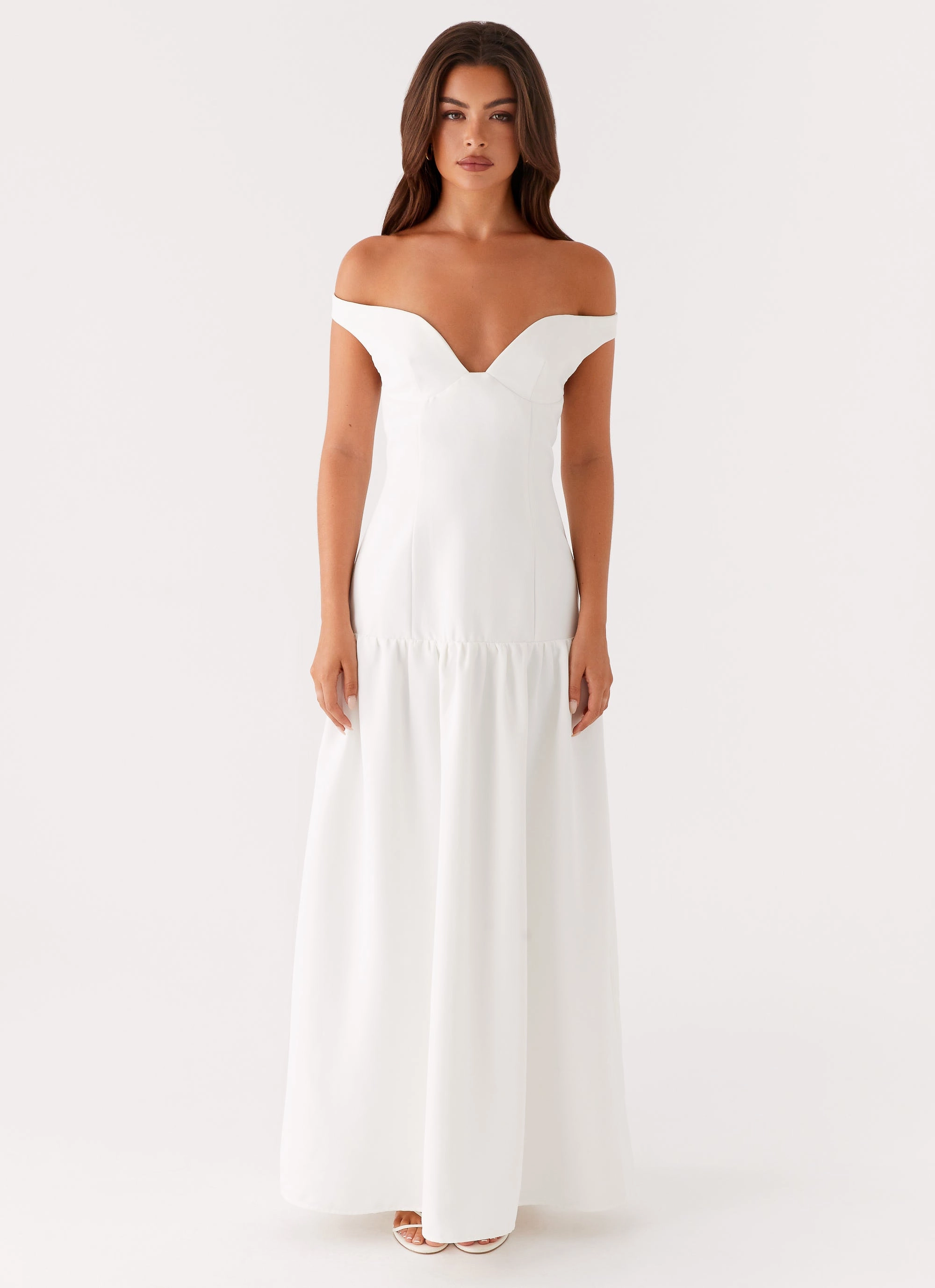 Basel Maxi Dress - White Shine Moment