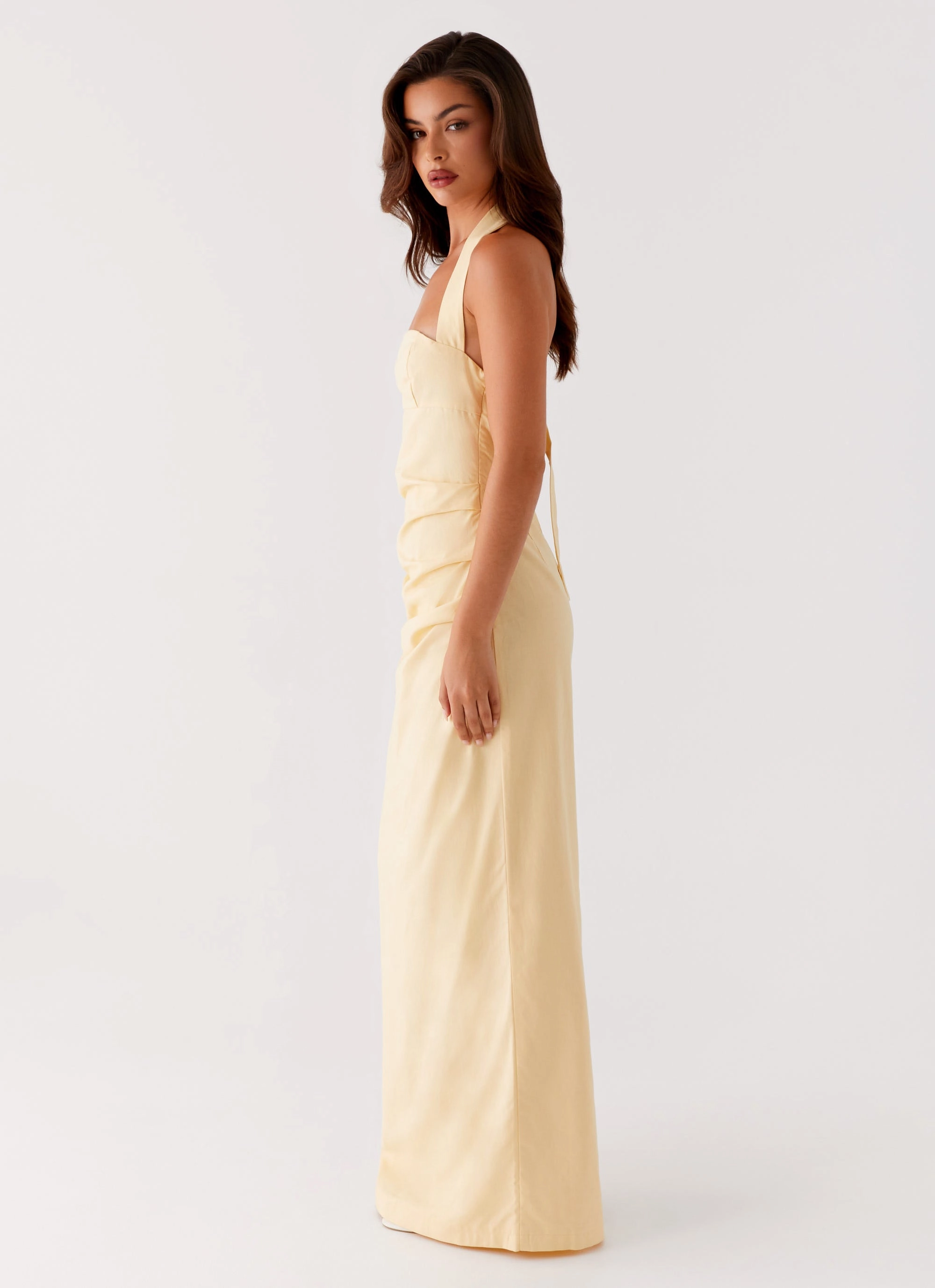 Everyday Outfit Winter Layer Rumour Has it Maxi Dress - Yellow