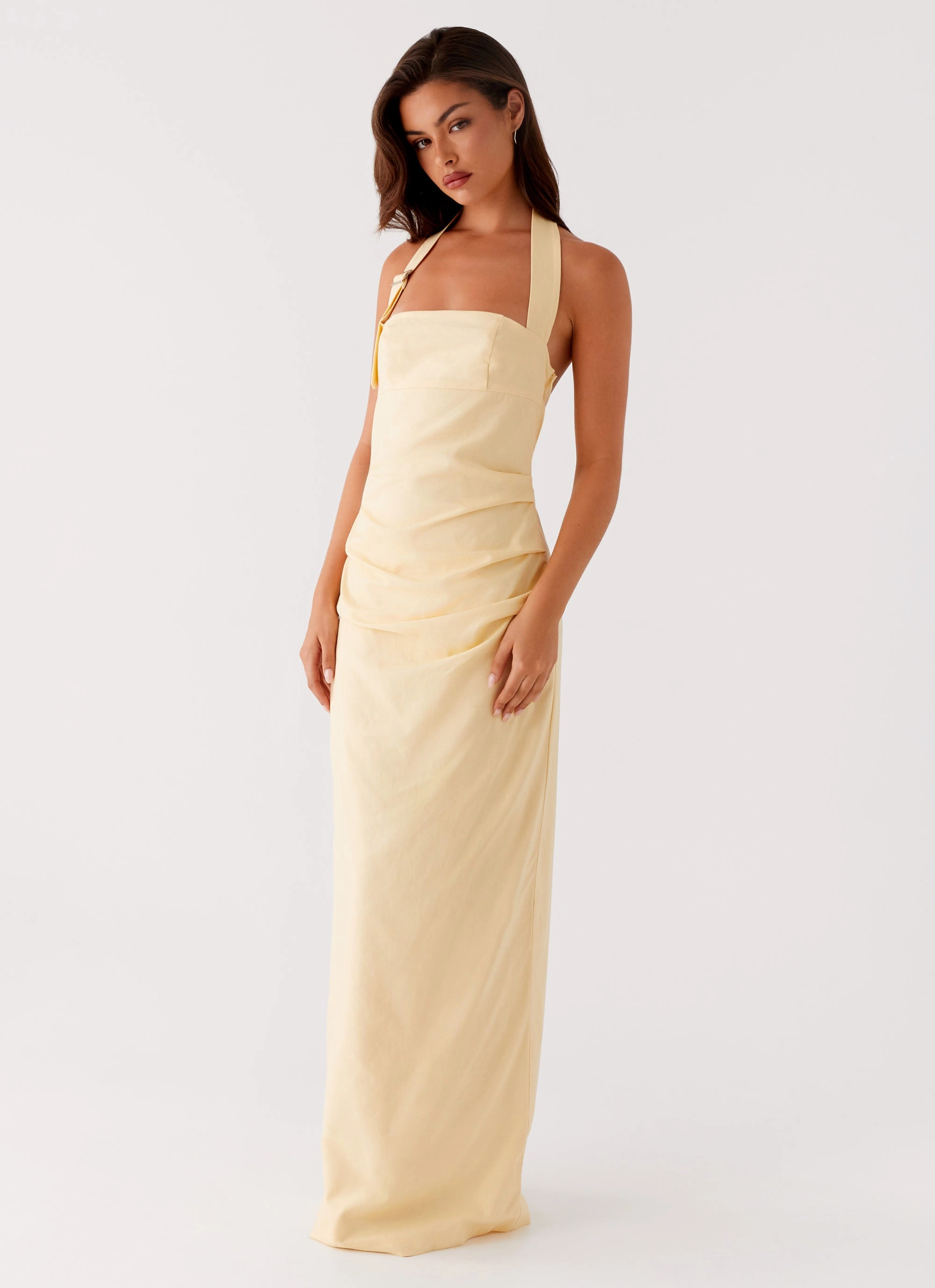Workwear Rumour Has it Maxi Dress - Yellow