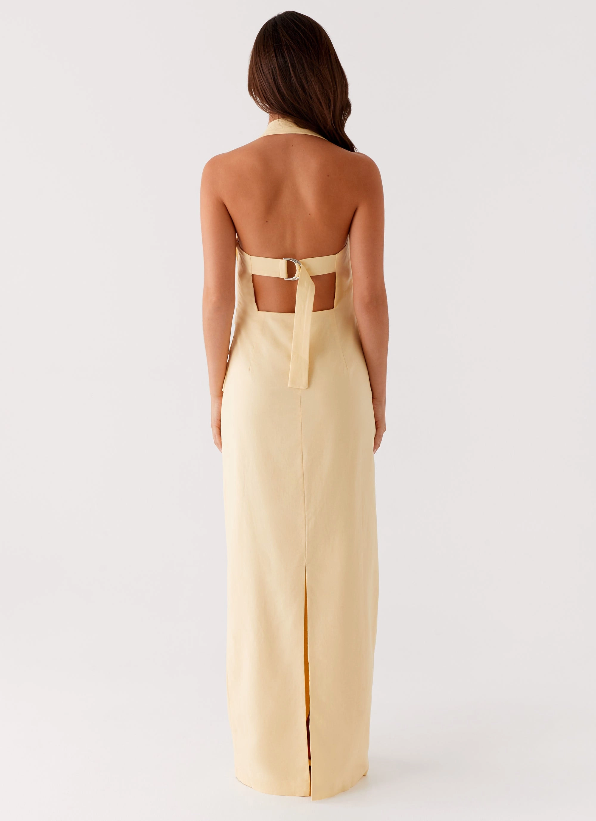 Relaxed and stylish Sunset Scene Rumour Has it Maxi Dress - Yellow