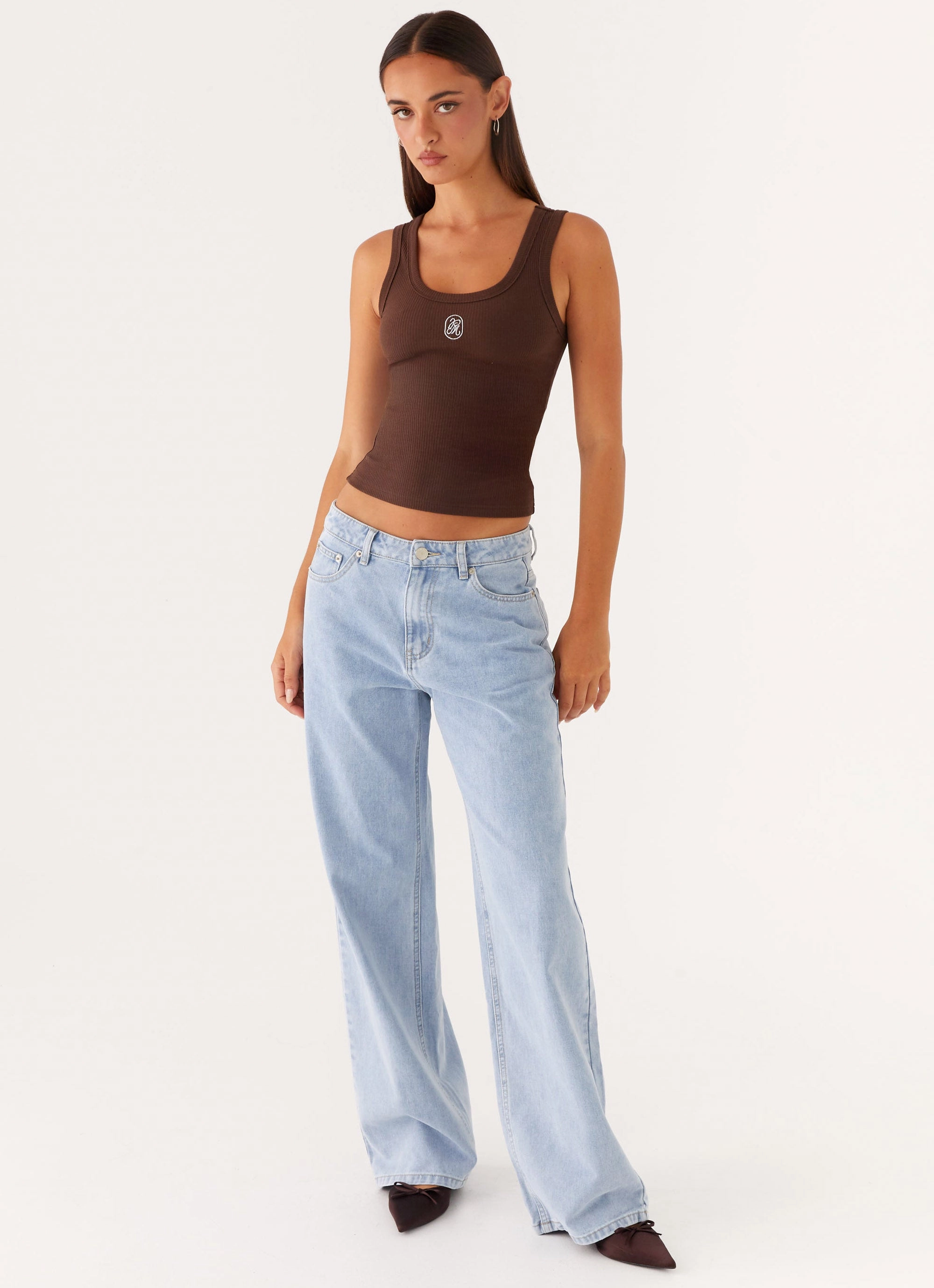 Colorfast Dye Method Signature Tank Top - Chocolate