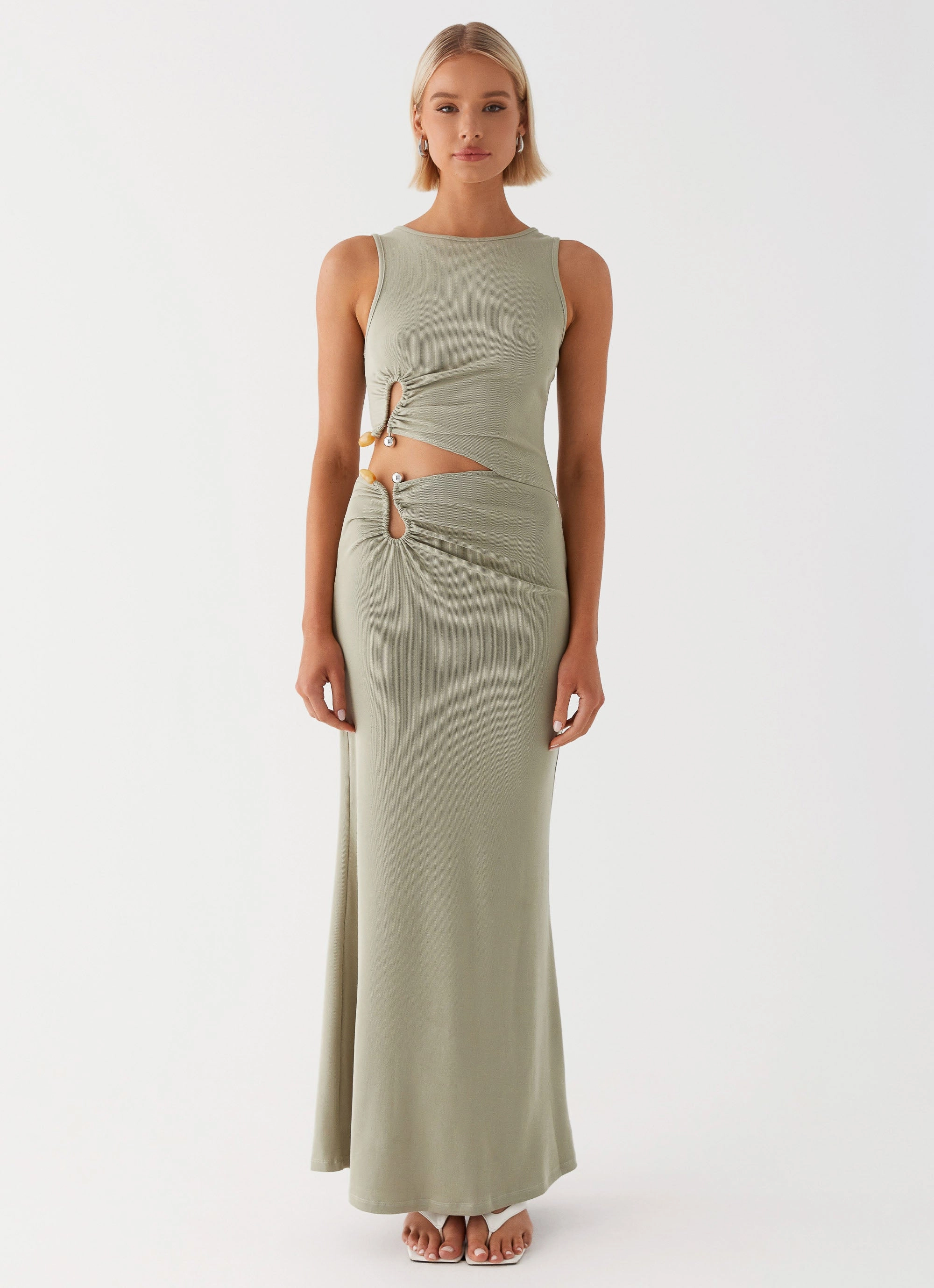 Feminine midi gown Lennox Maxi Dress - Sage